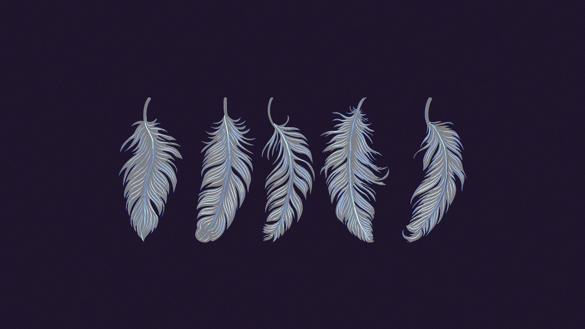 art feathers 3D print model_3