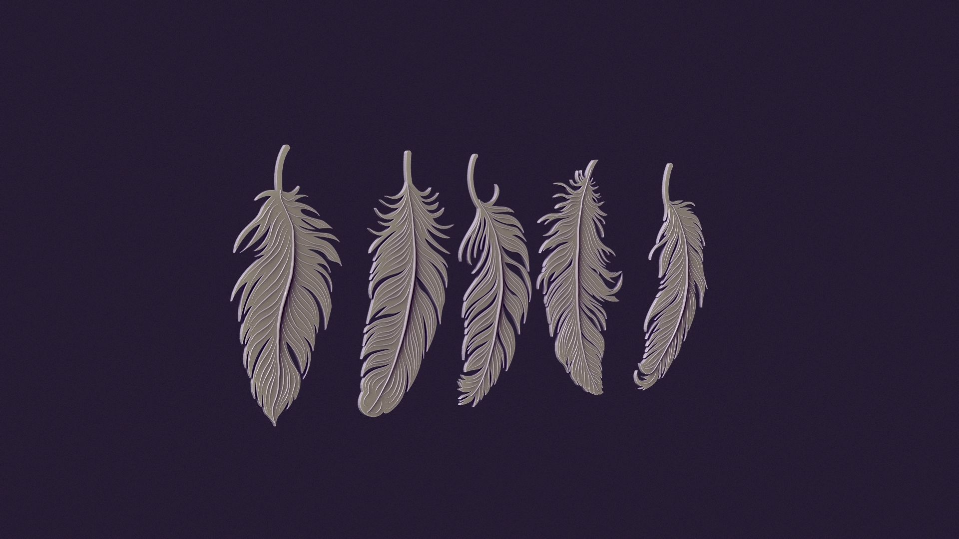 art feathers 3D print model_6