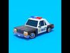 Police car Low-poly 3D model_1
