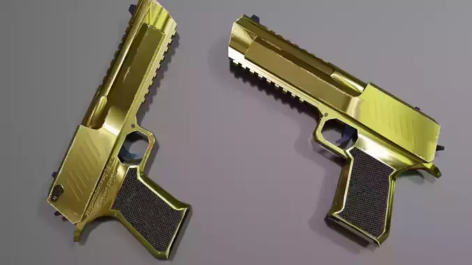 Desert Eagle Low-Poly Handgun