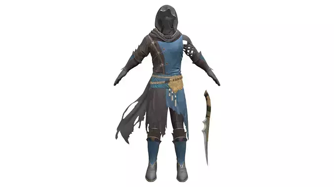 Full Medieval Dagger Assasin Costume