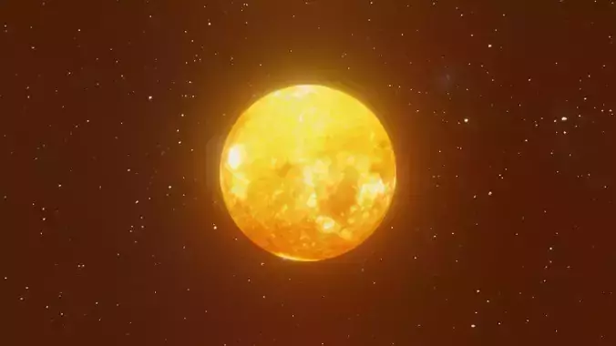 Sun in  solar-system Free 3D model