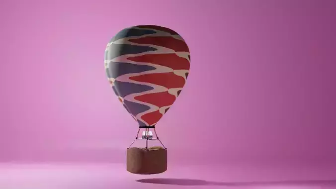 Hot air balloon animated