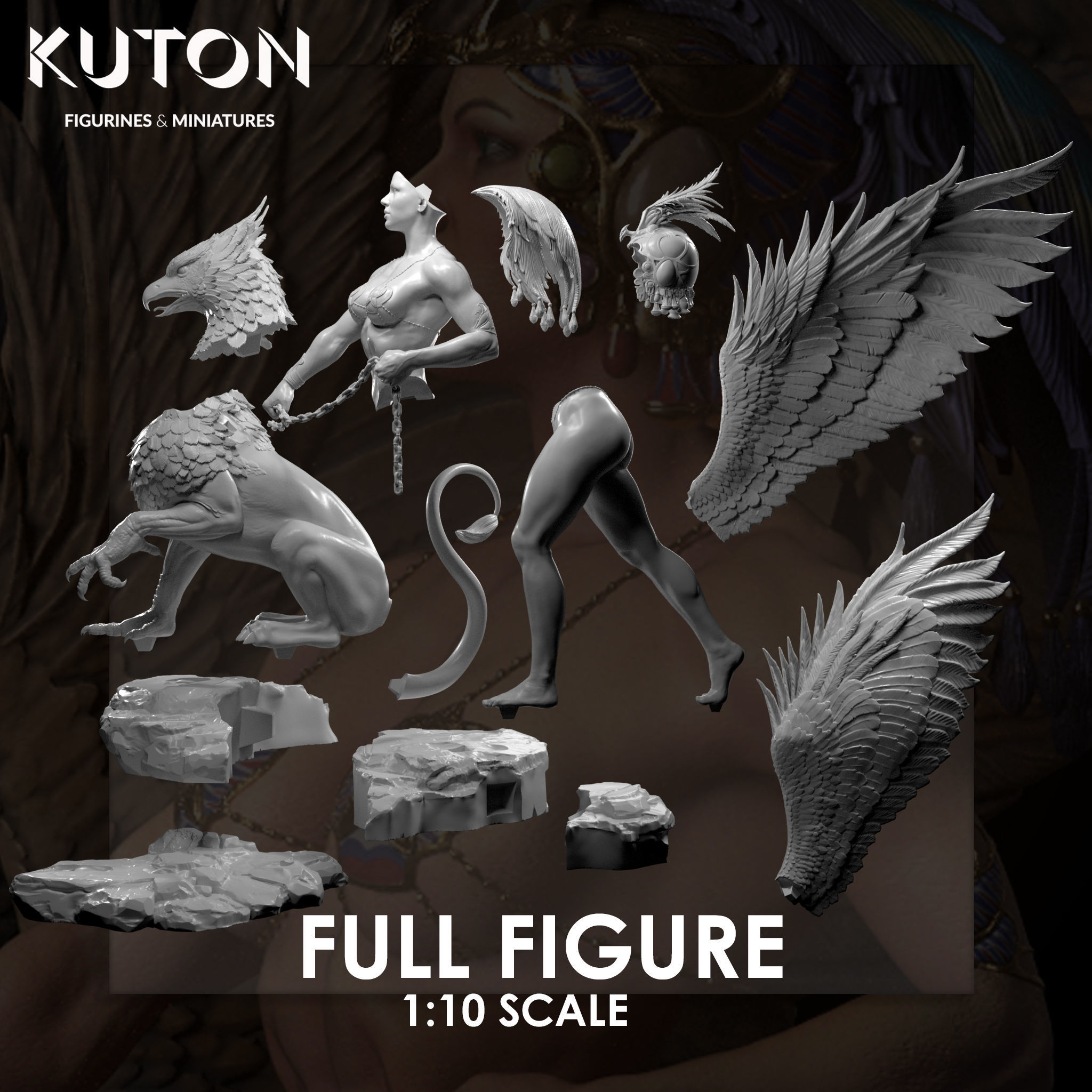 Gryphon Keeper by Boris Vallejo 3D print model_10