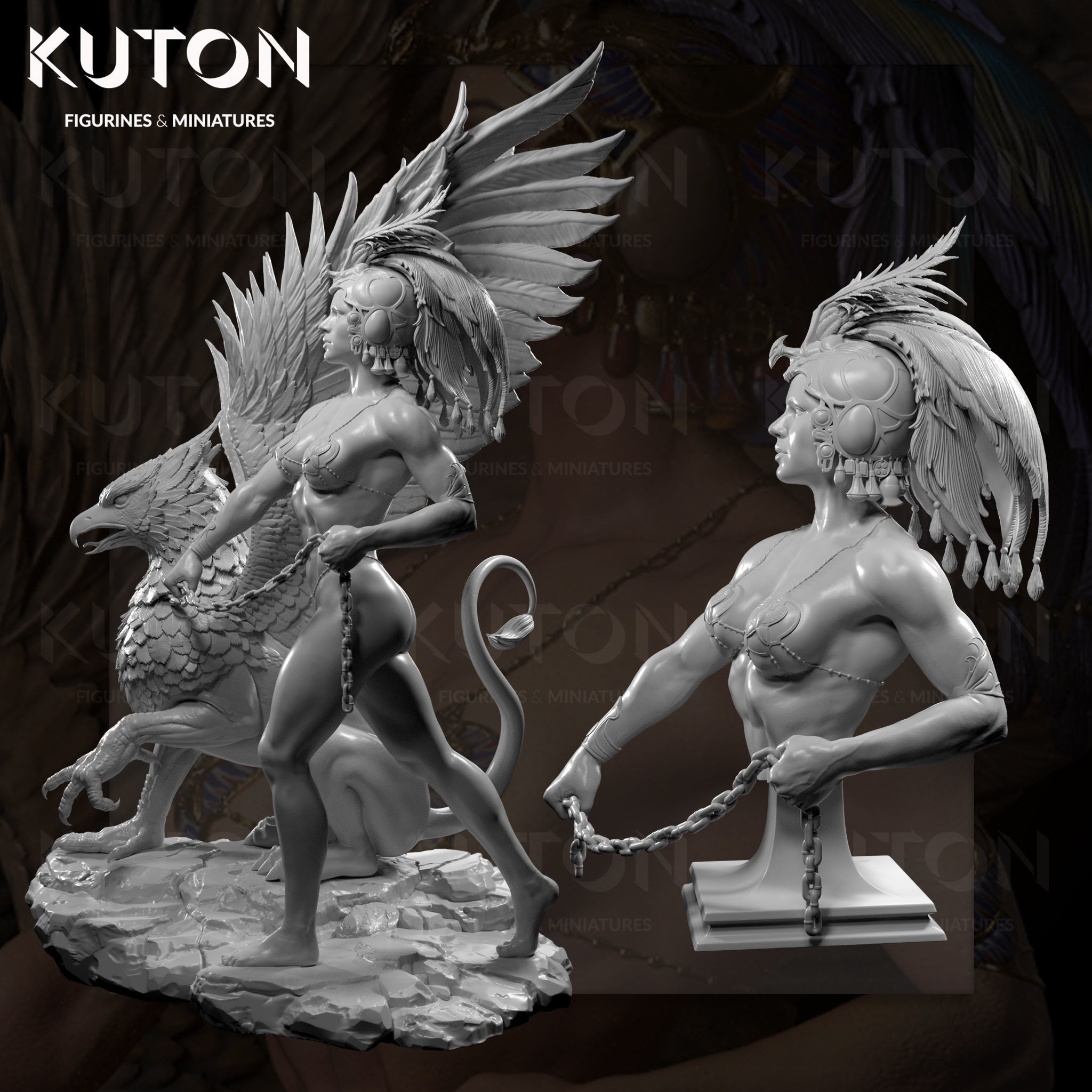 Gryphon Keeper by Boris Vallejo 3D print model_5