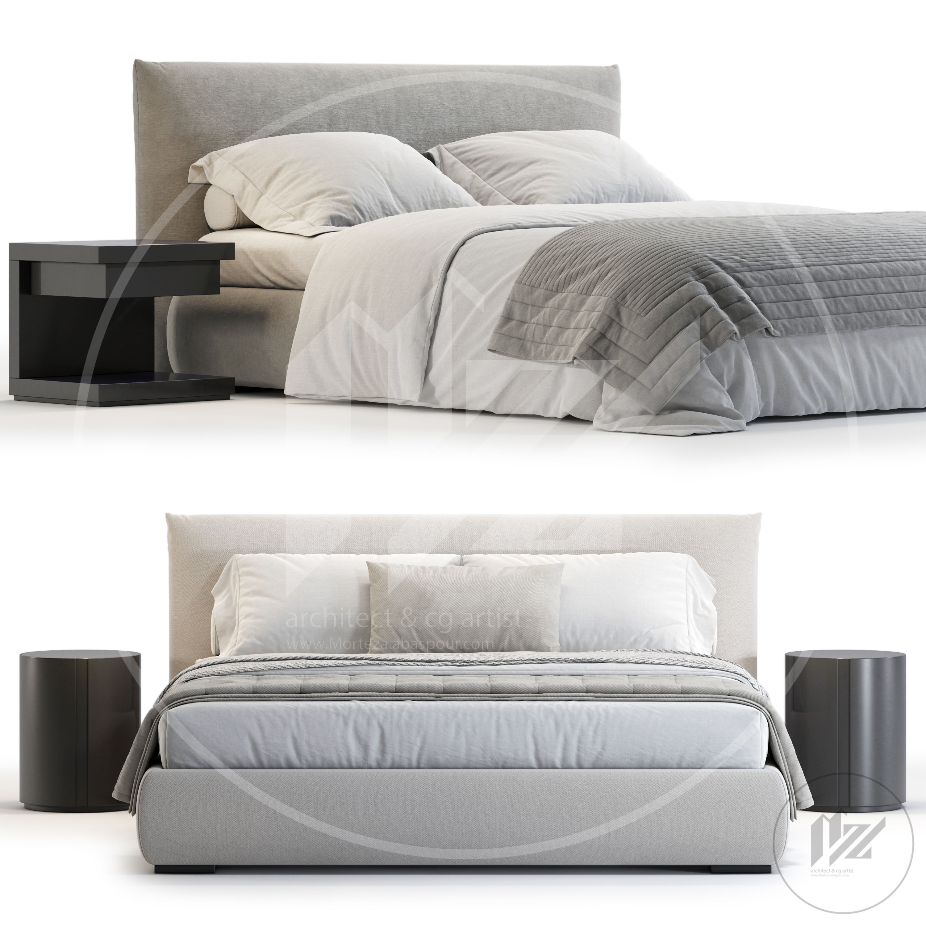 Meridiani SCOTT Bed  3D model_3