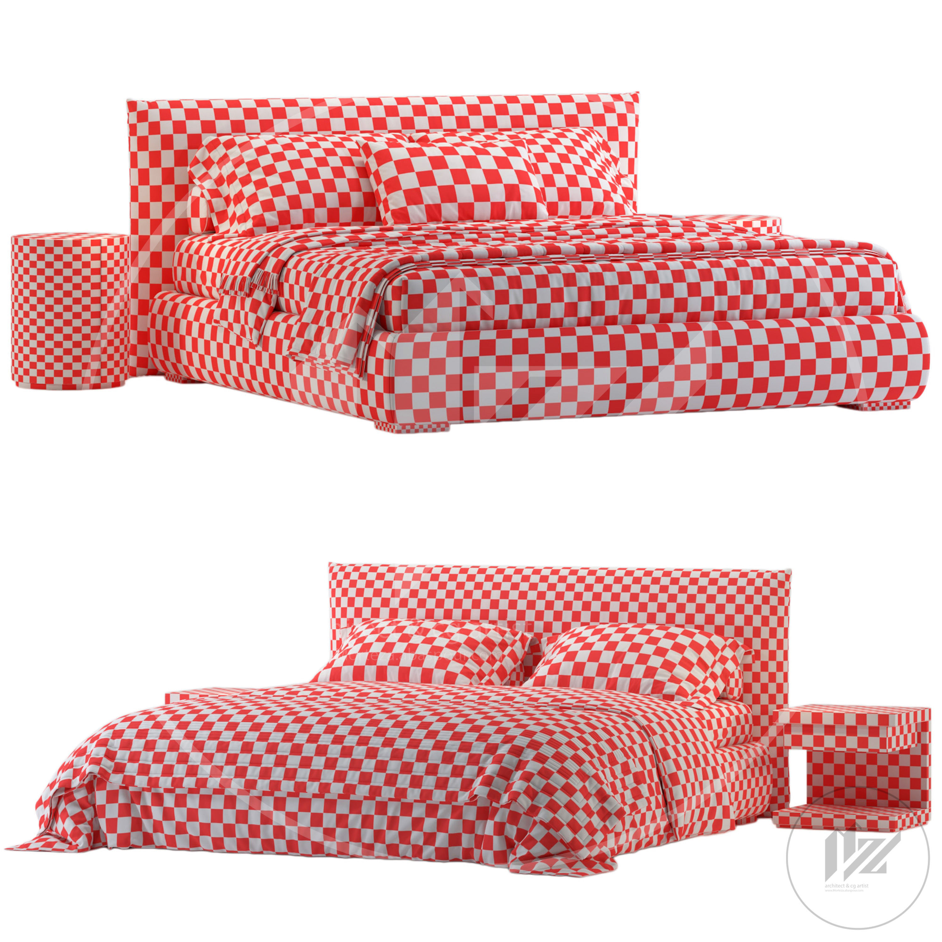 Meridiani SCOTT Bed  3D model_4