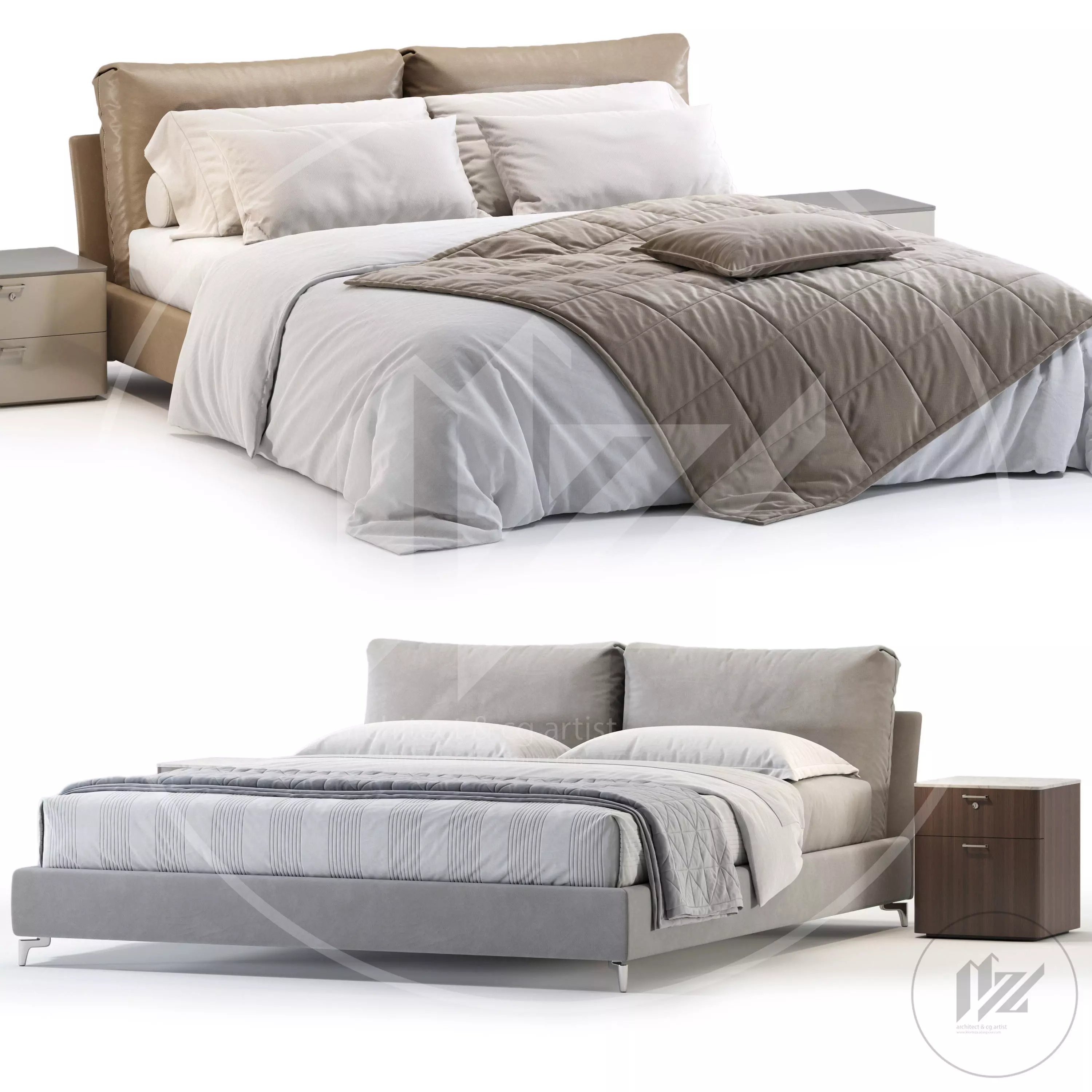 Alivar Oasi Bed 3D model
