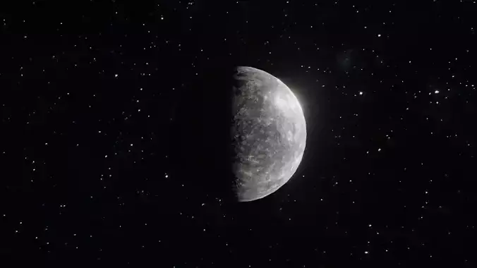 Mercury in solar system Free 3D model