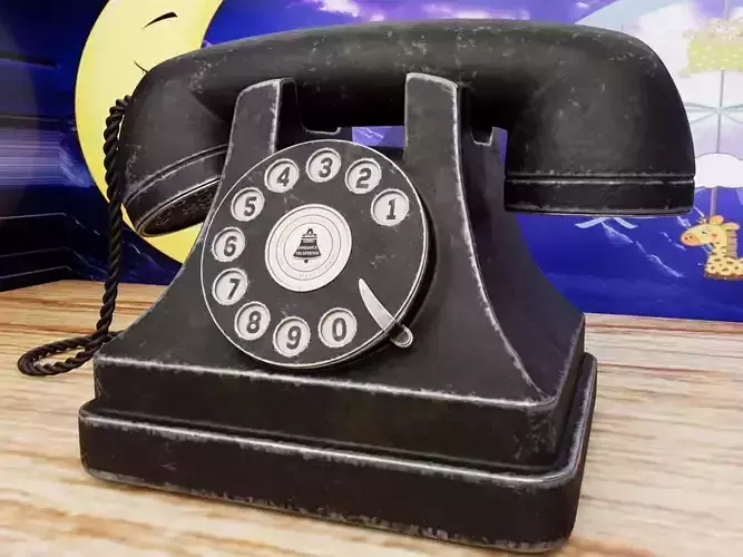 Retro telephone Free 3D model