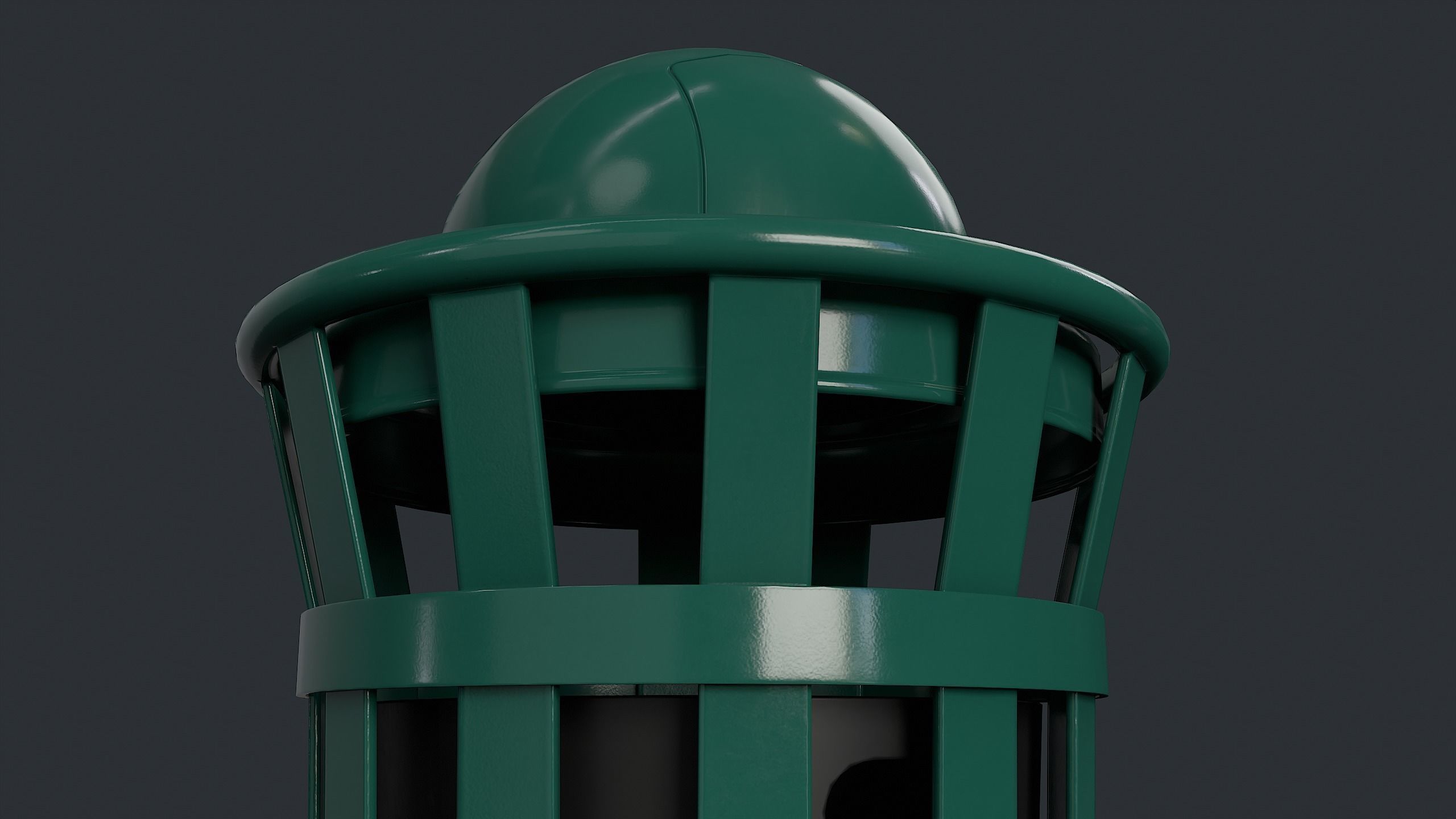 Street Trash Can 8 PBR Game Ready Low-poly 3D model_18