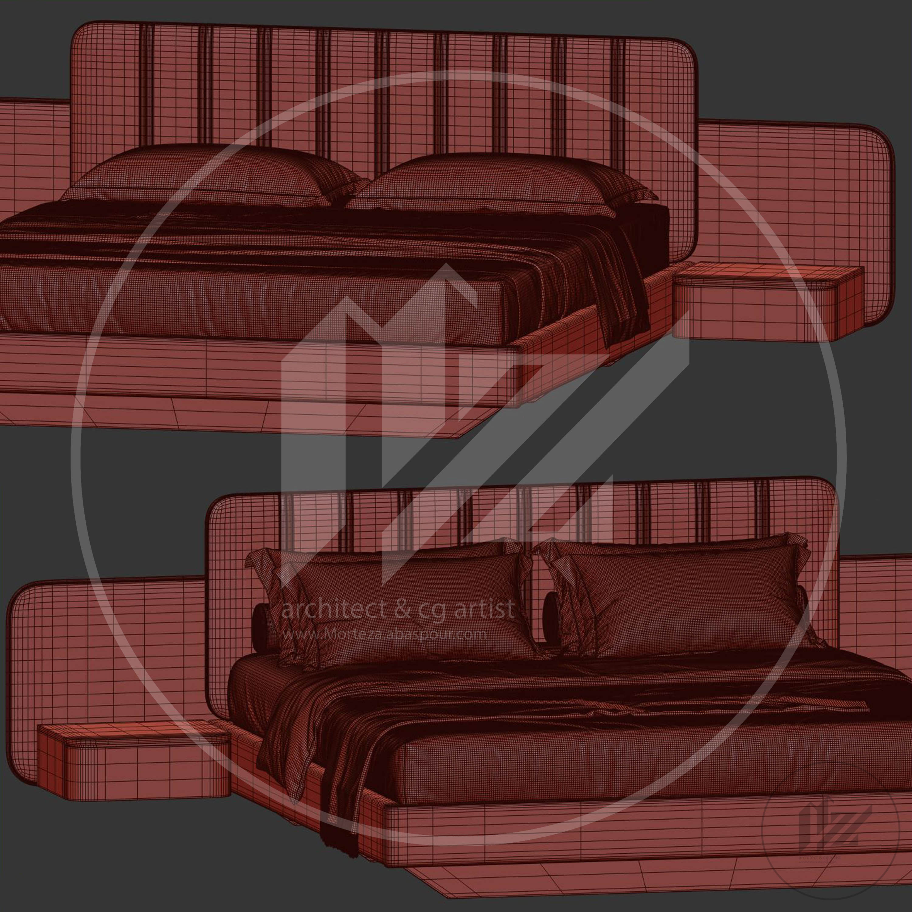 domkapa Amanda Bed 3D model_5