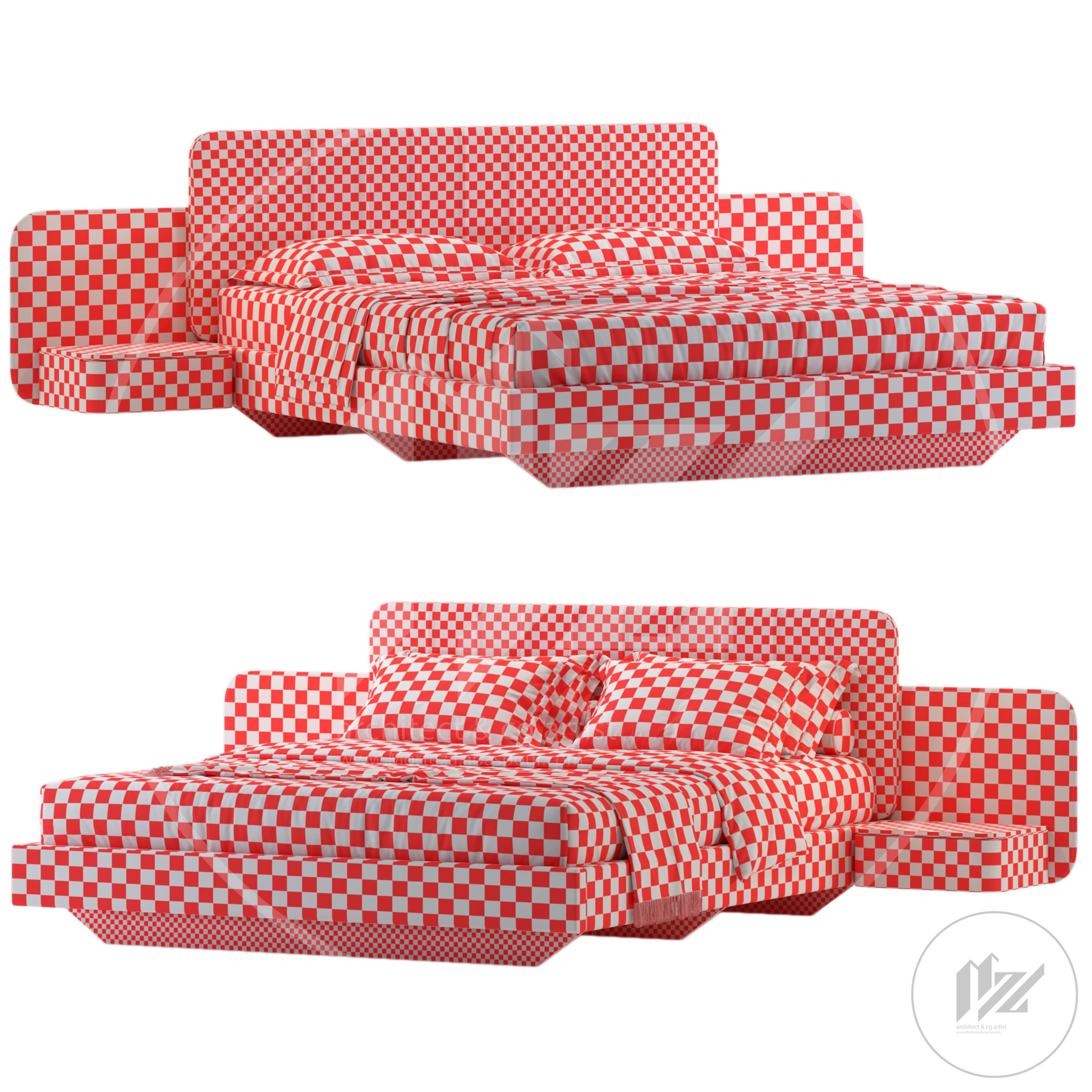 domkapa Amanda Bed 3D model_4