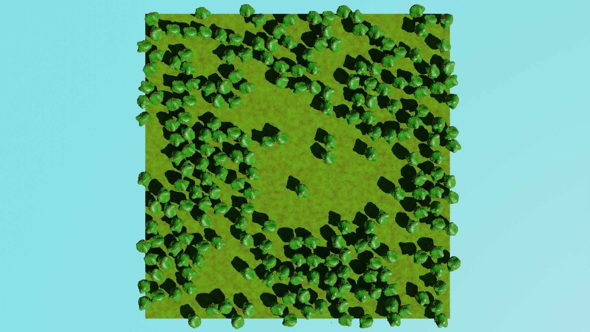 Forest Apple tree Environment Fully Procedural Free low-poly 3D model_3