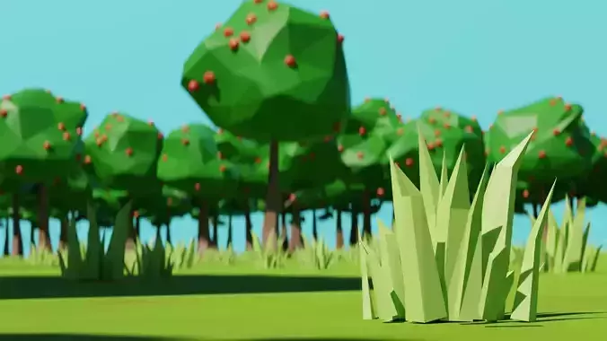 Forest Apple tree Environment Fully Procedural