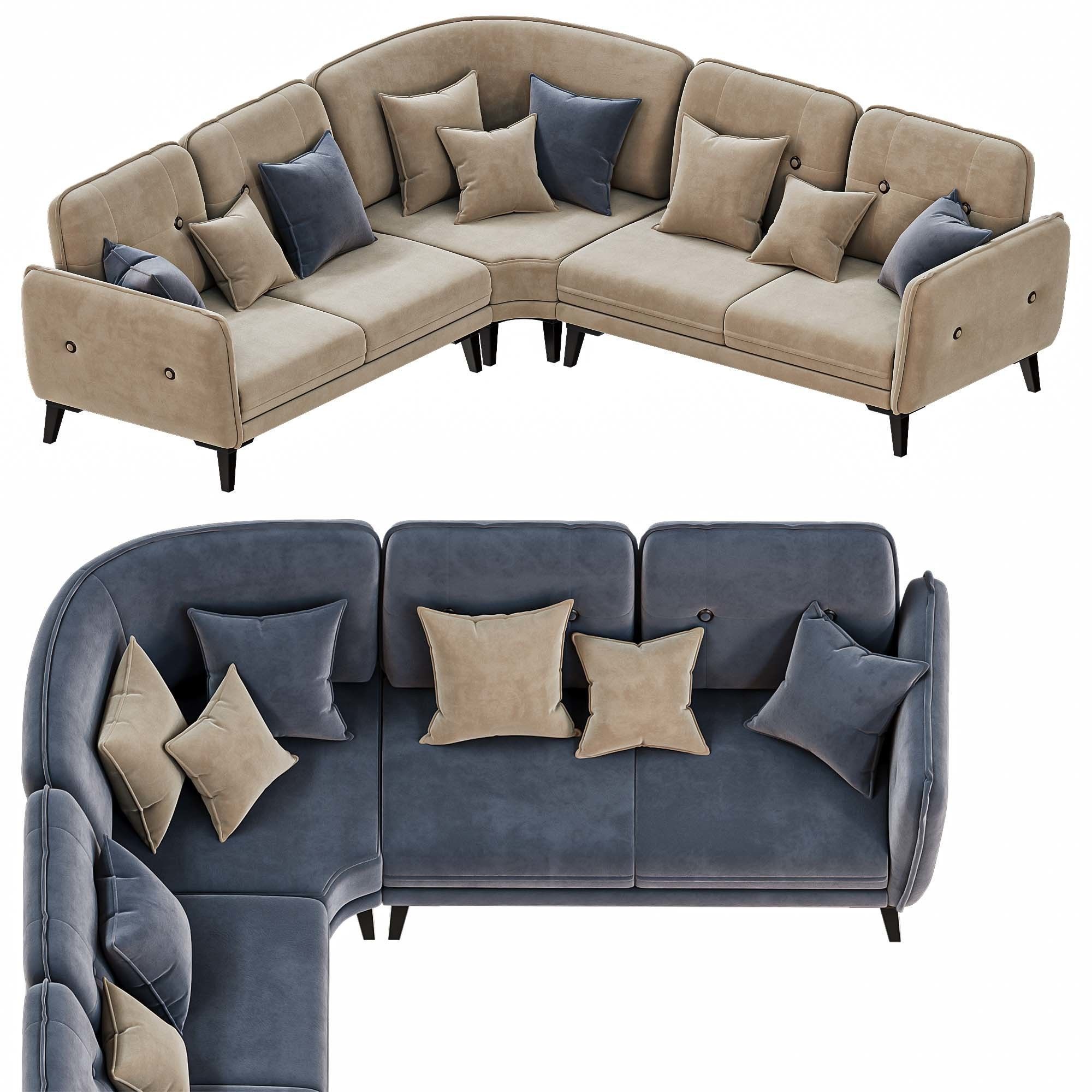 Modern Sofa By Honor Furniture 3D model_4