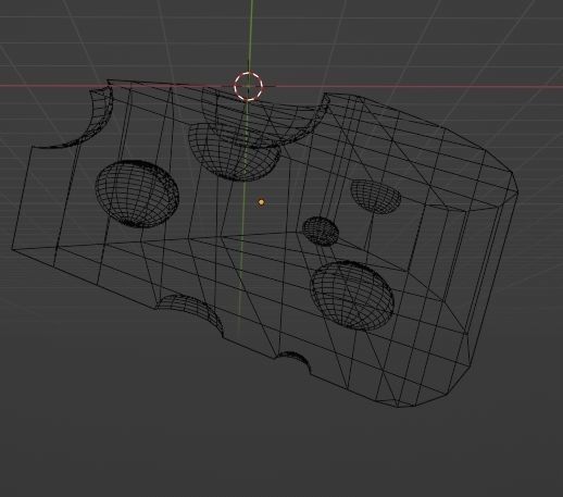 Crafting a Realistic 3D Model of Cheese Using Blender Low-poly 3D model_4