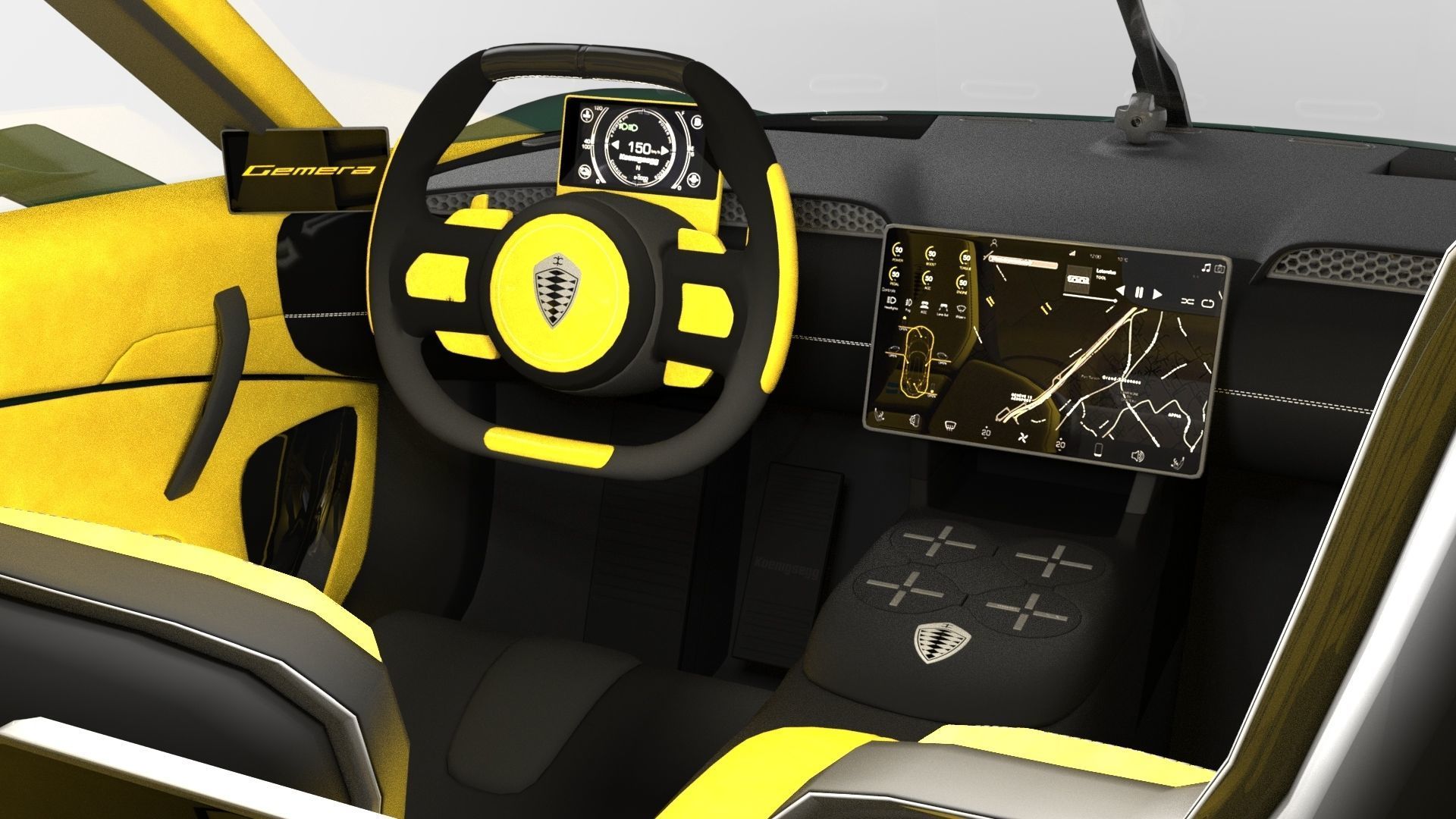 Koenigsegg Gemera Low-poly 3D model_3