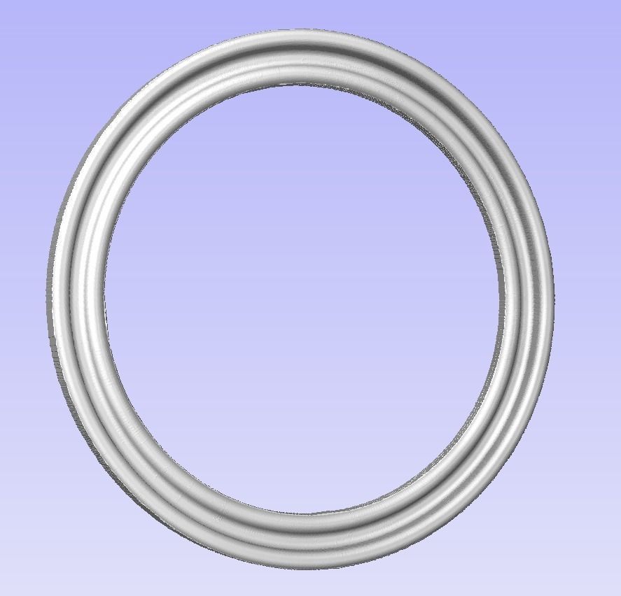 Simple Round frame file for picture photo mirror cnc 3D print model_4