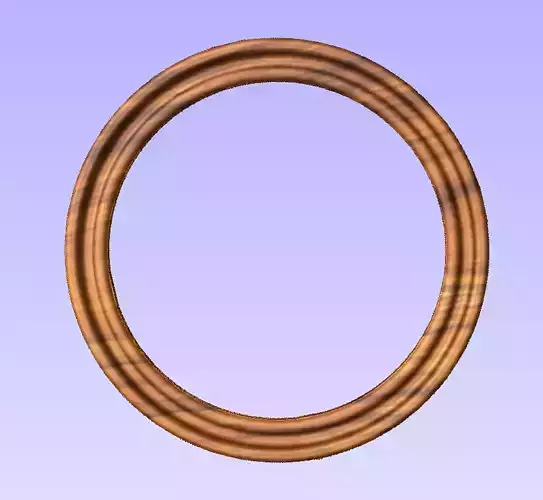 Simple Round frame file for picture photo mirror cnc 3D print model