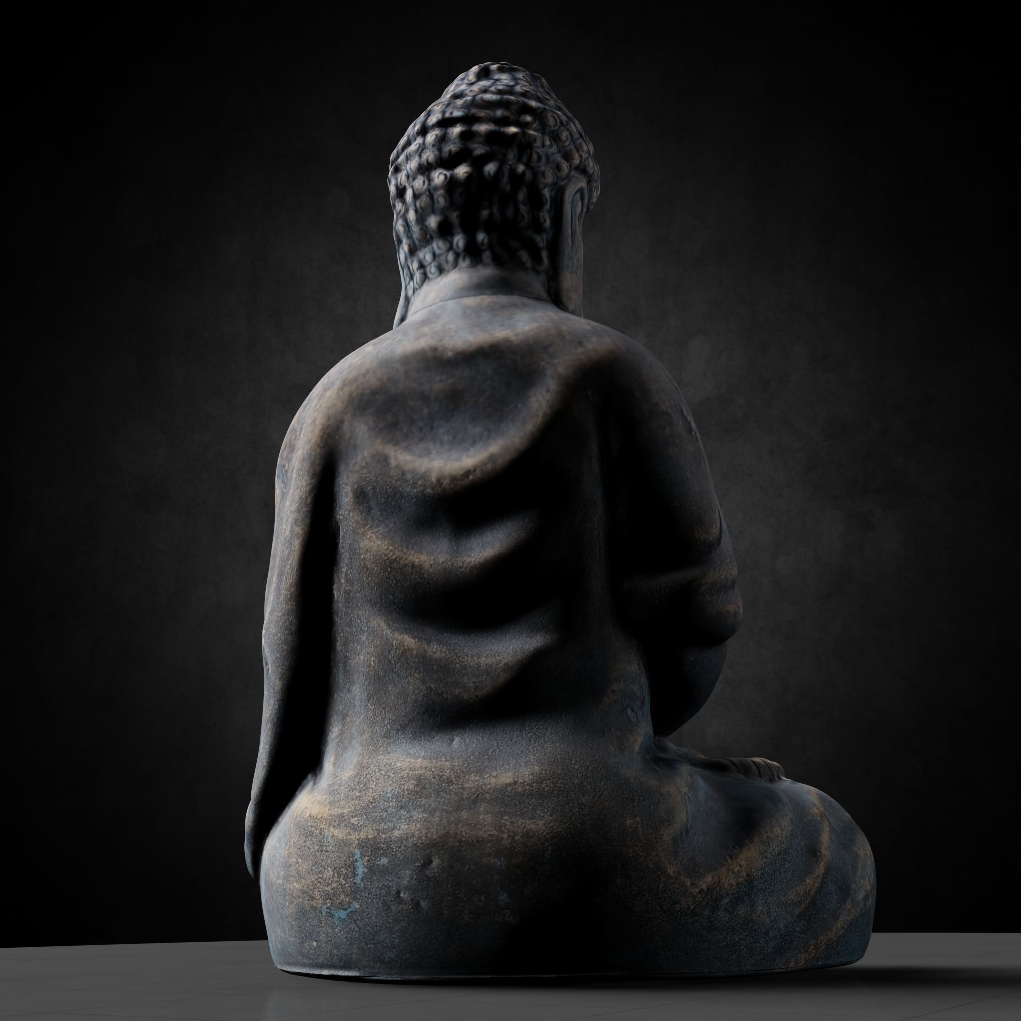 Buddha Photorealistic PBR Low-poly 3D model_30