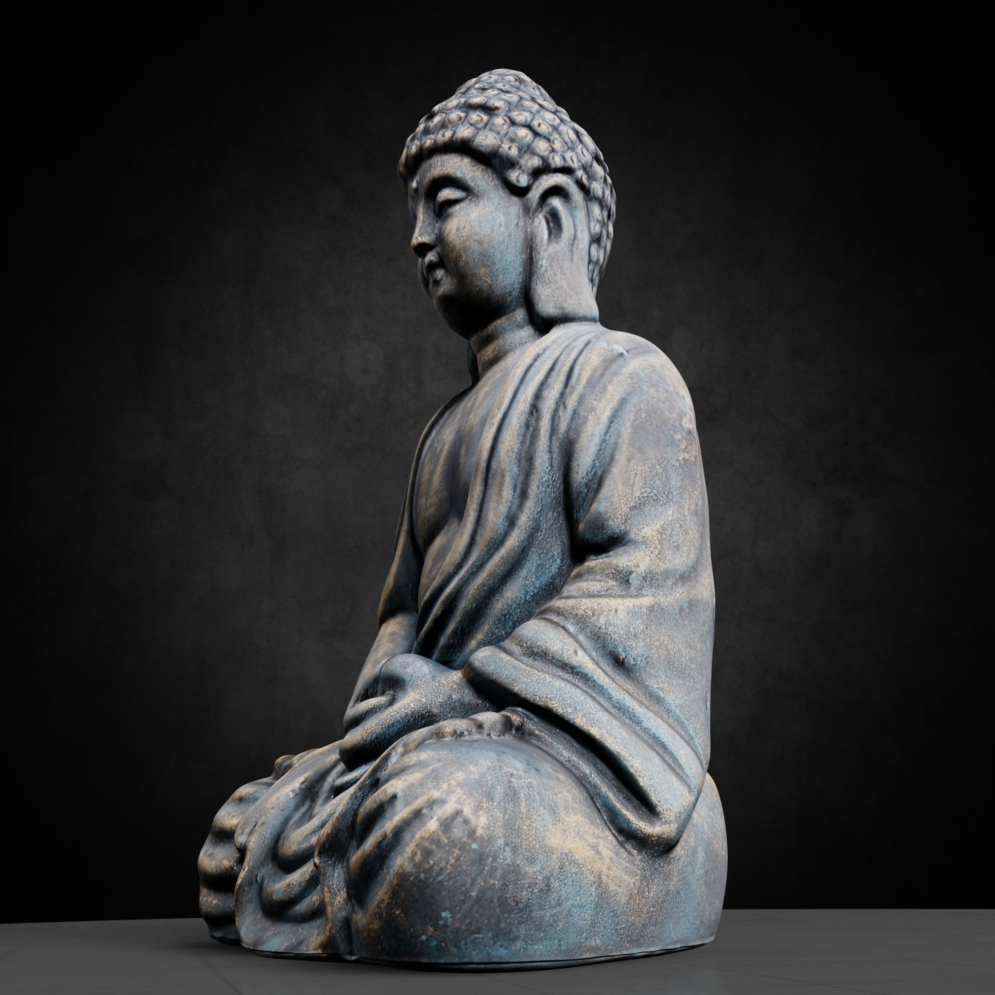 Buddha Photorealistic PBR Low-poly 3D model_47