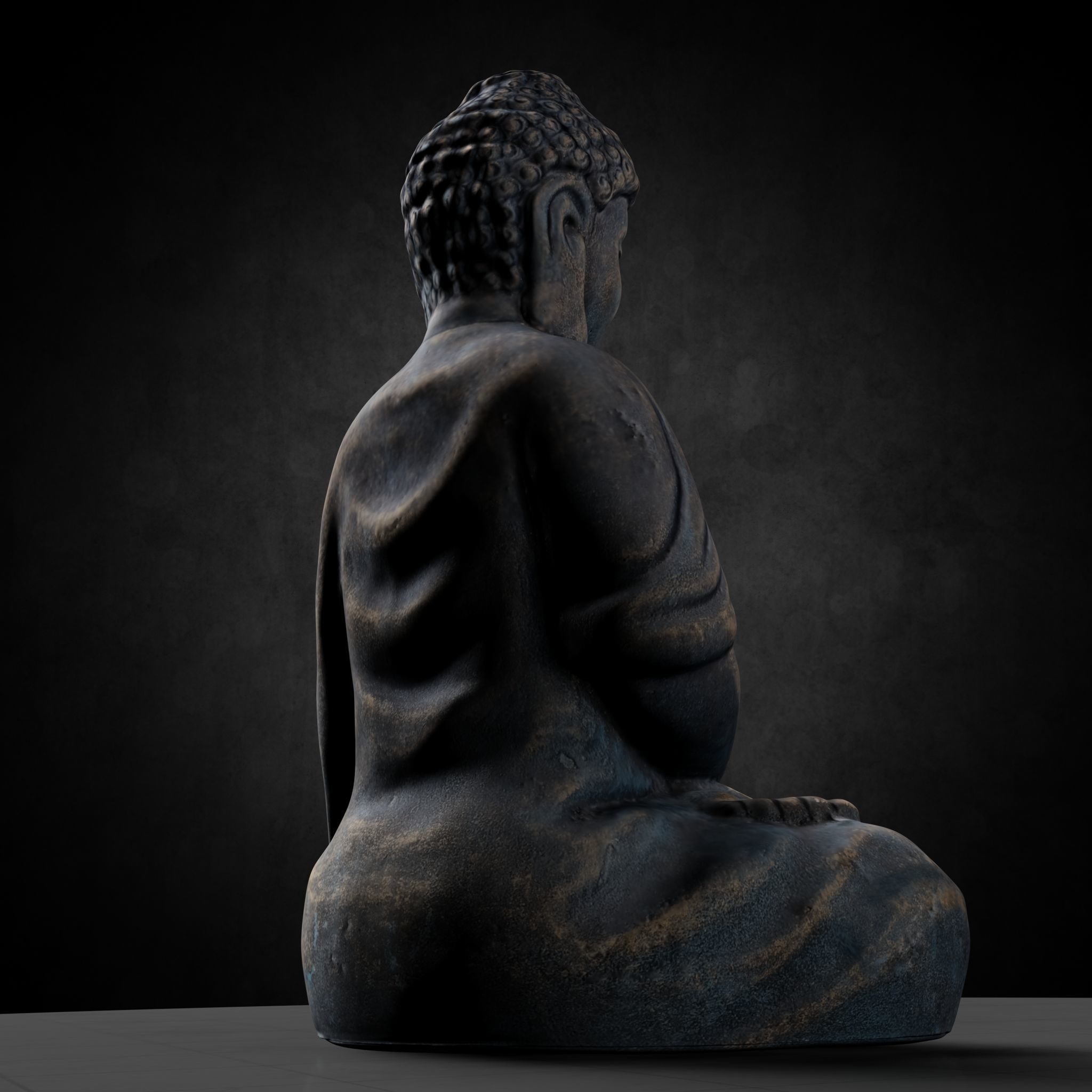 Buddha Photorealistic PBR Low-poly 3D model_20