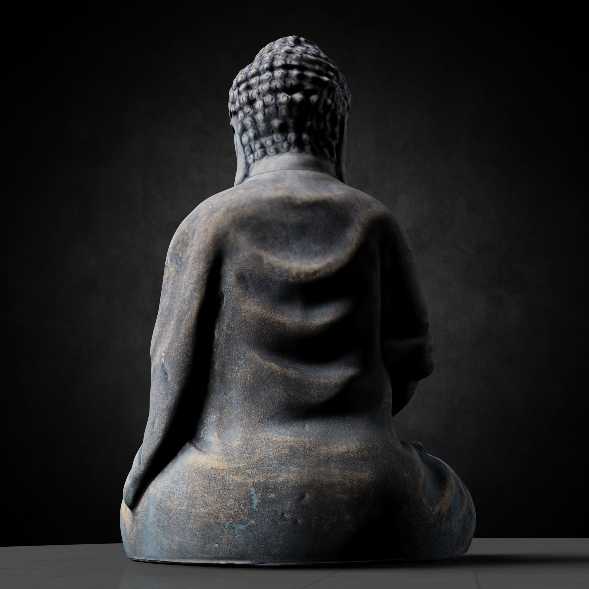 Buddha Photorealistic PBR Low-poly 3D model_33