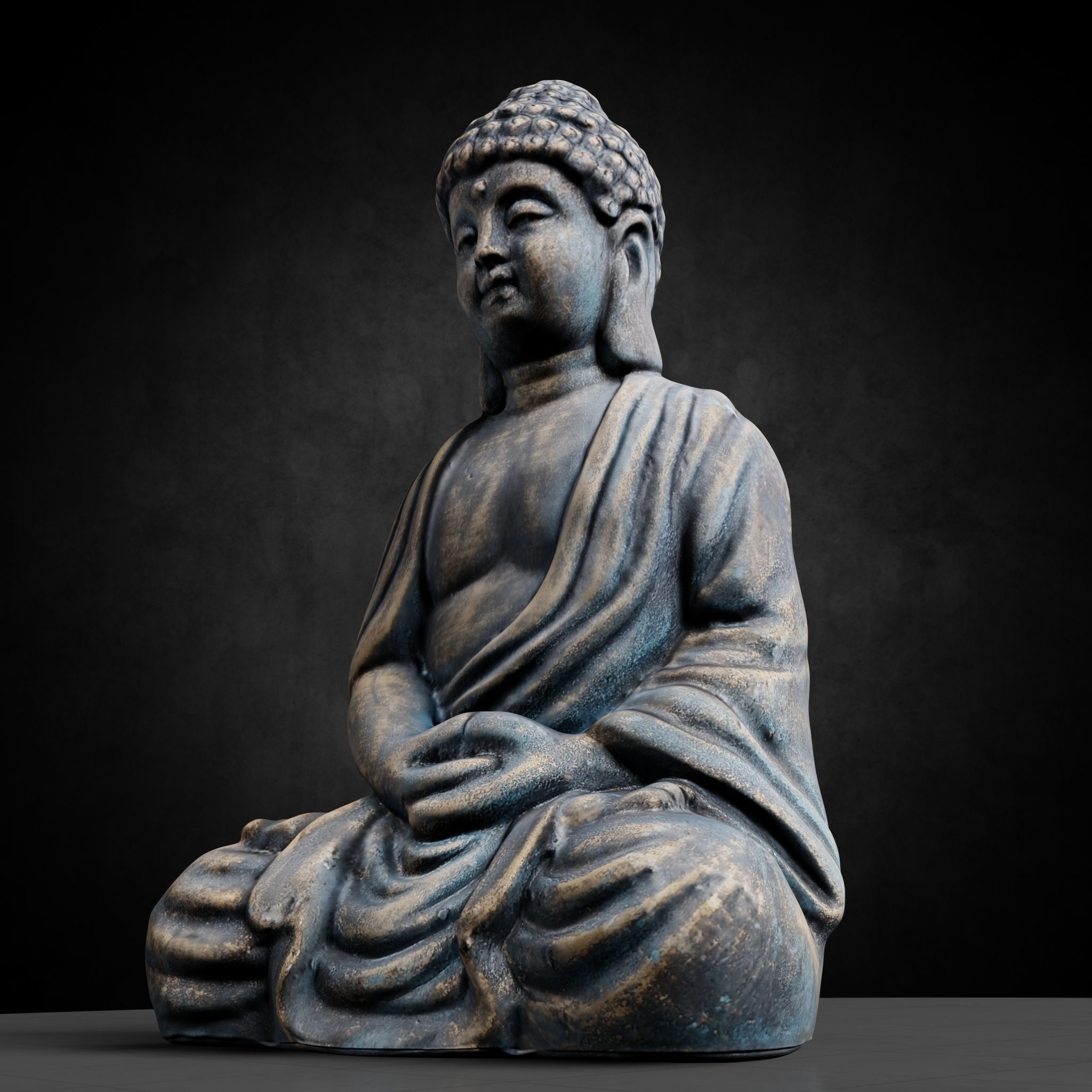 Buddha Photorealistic PBR Low-poly 3D model_54