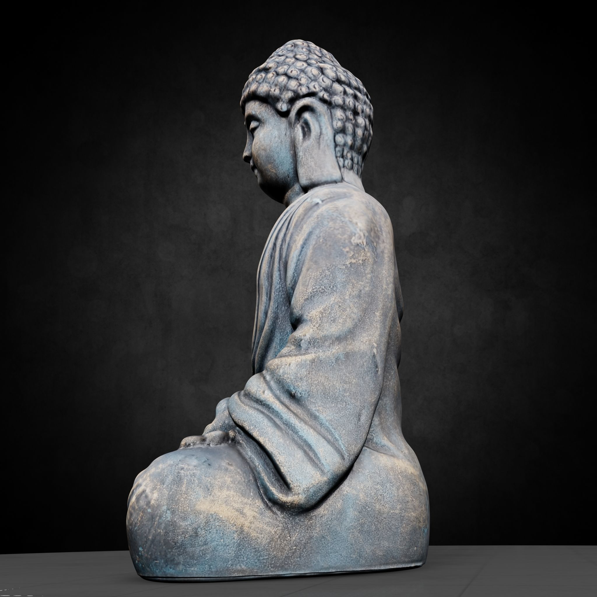 Buddha Photorealistic PBR Low-poly 3D model_50