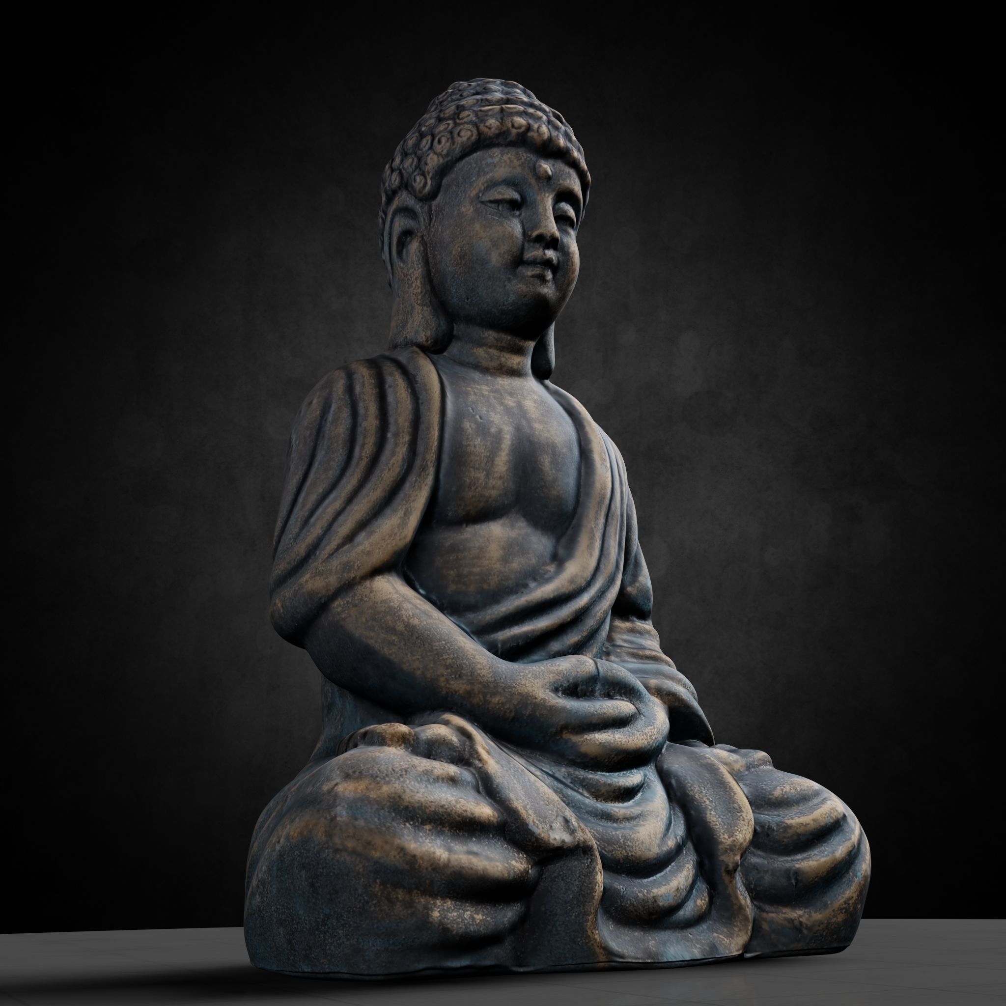 Buddha Photorealistic PBR Low-poly 3D model_38