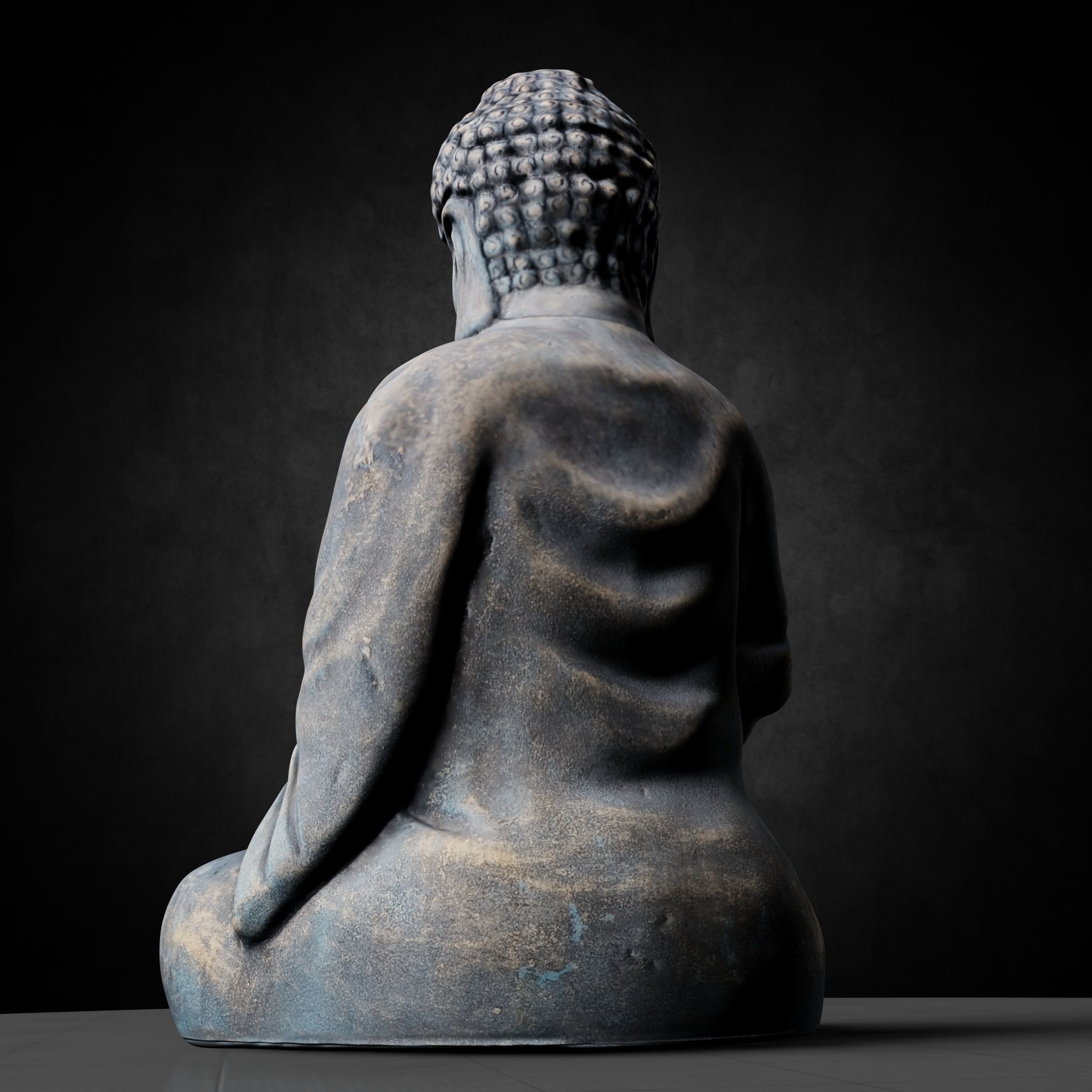 Buddha Photorealistic PBR Low-poly 3D model_16