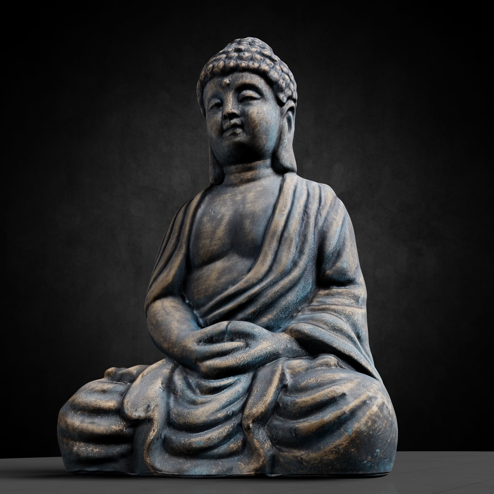 Buddha Photorealistic PBR Low-poly 3D model_25