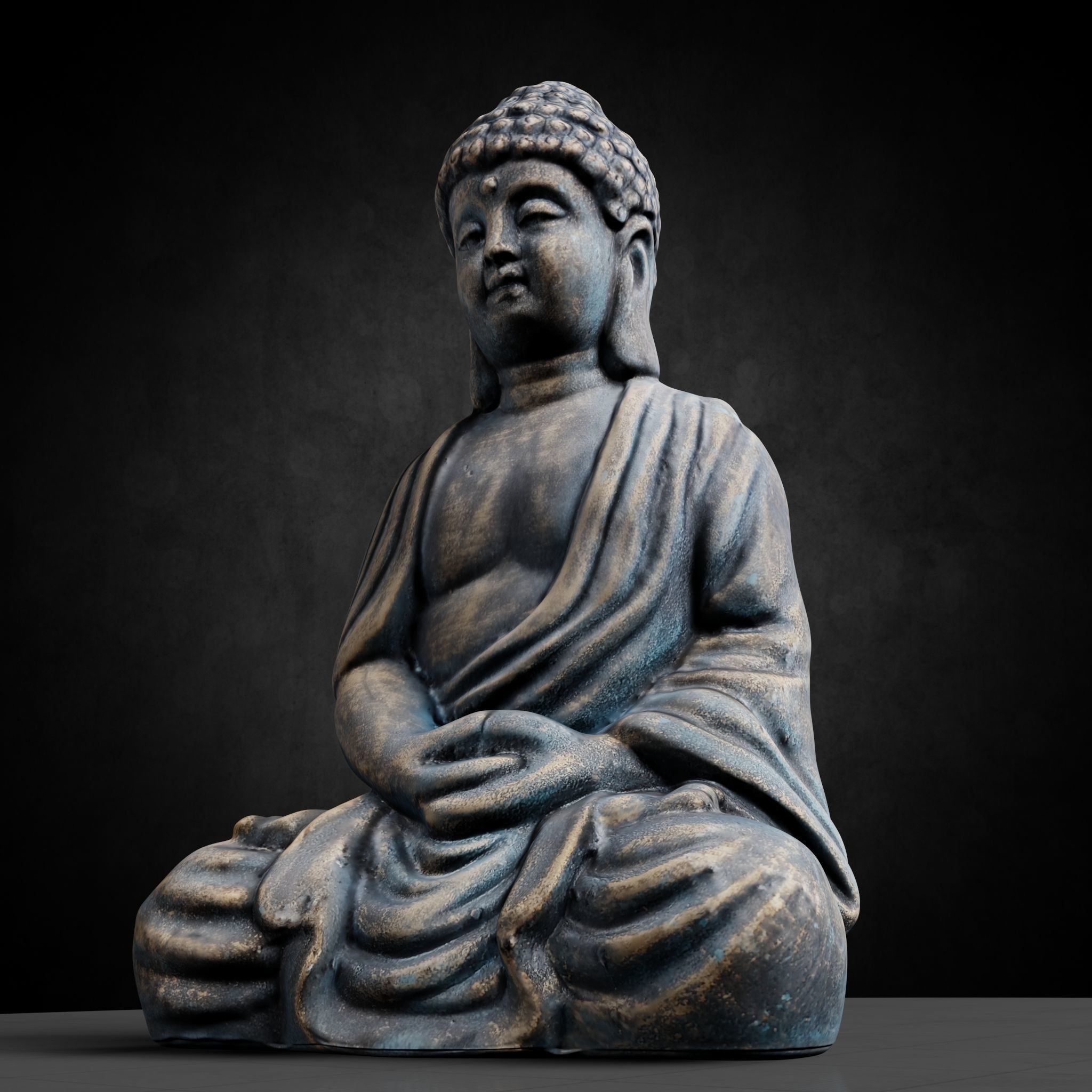 Buddha Photorealistic PBR Low-poly 3D model_21