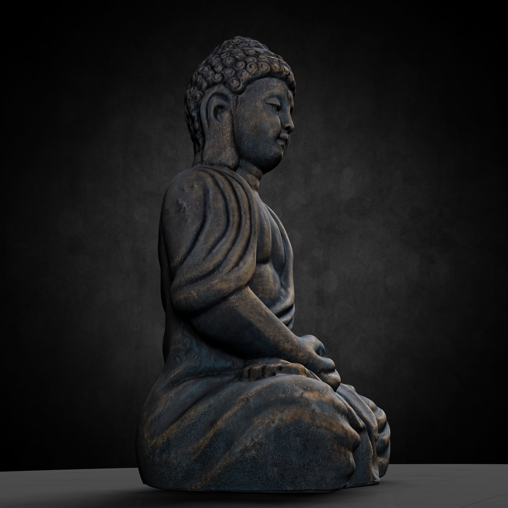 Buddha Photorealistic PBR Low-poly 3D model_31