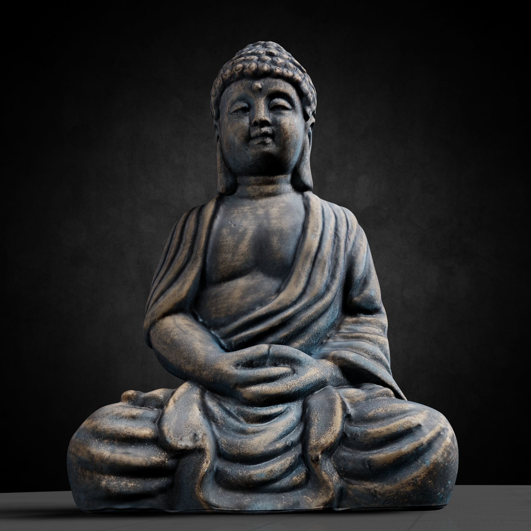 Buddha Photorealistic PBR Low-poly 3D model_45