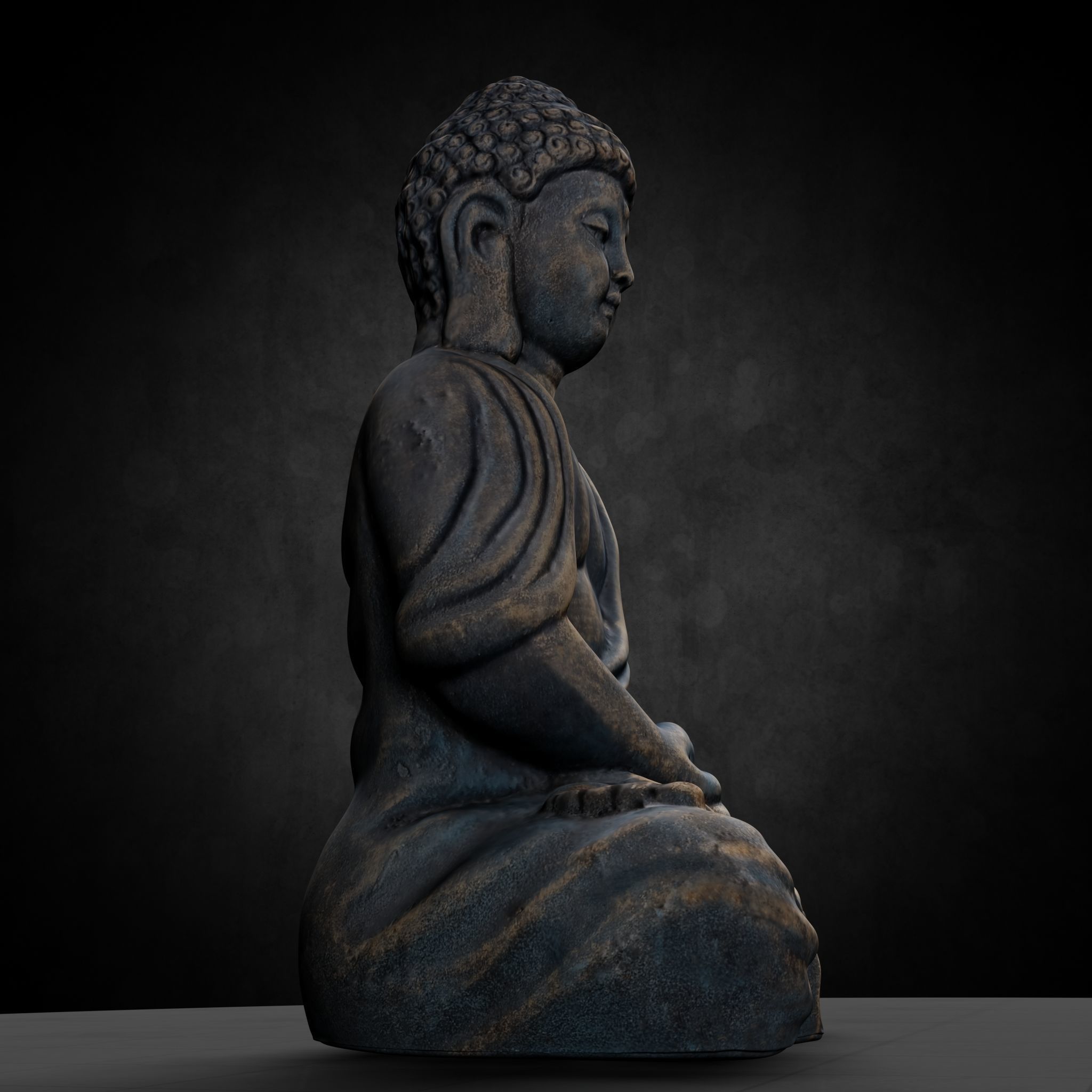 Buddha Photorealistic PBR Low-poly 3D model_27