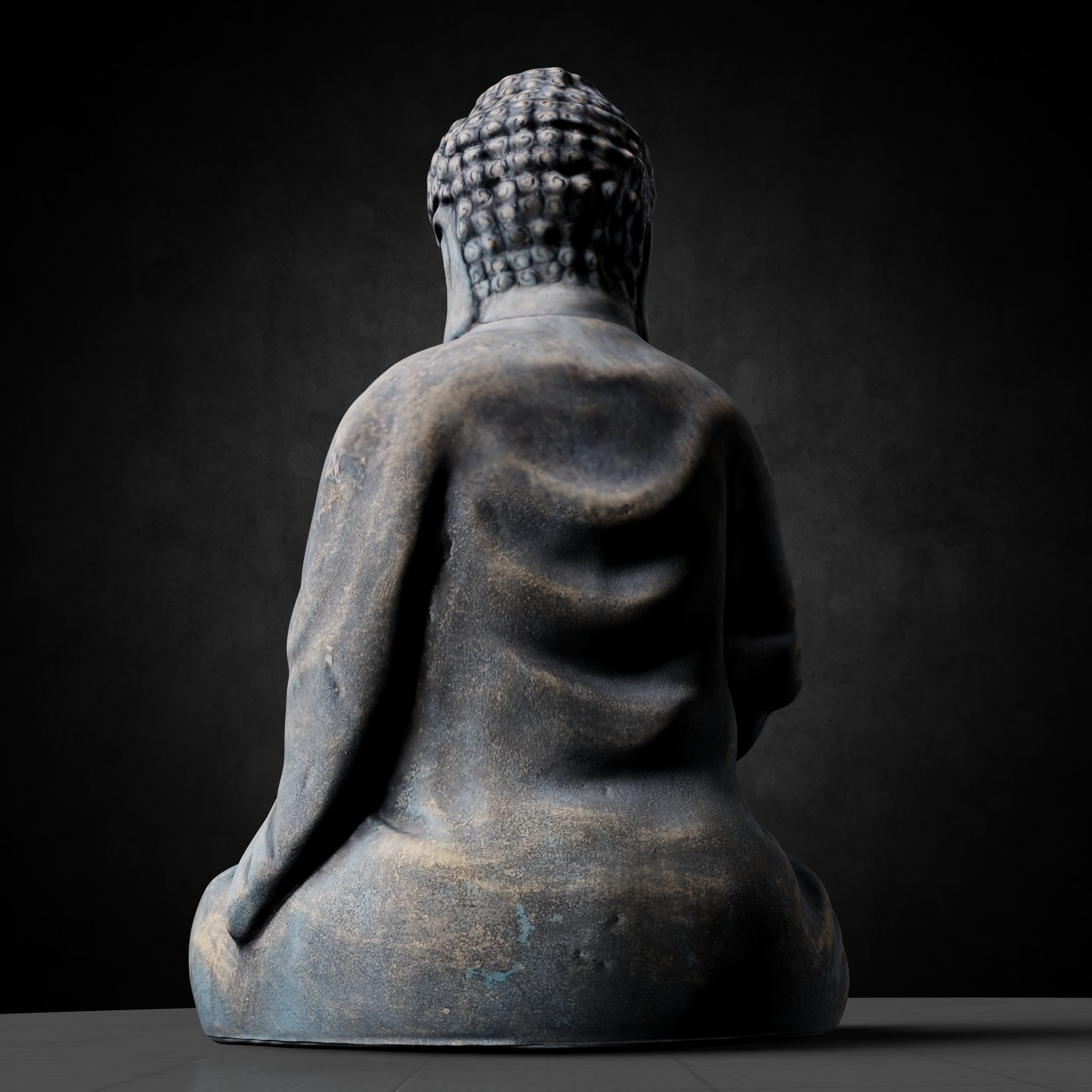 Buddha Photorealistic PBR Low-poly 3D model_13