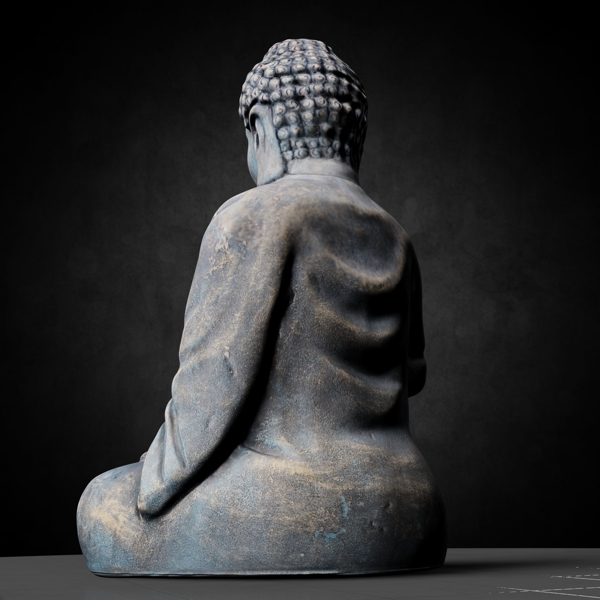 Buddha Photorealistic PBR Low-poly 3D model_9
