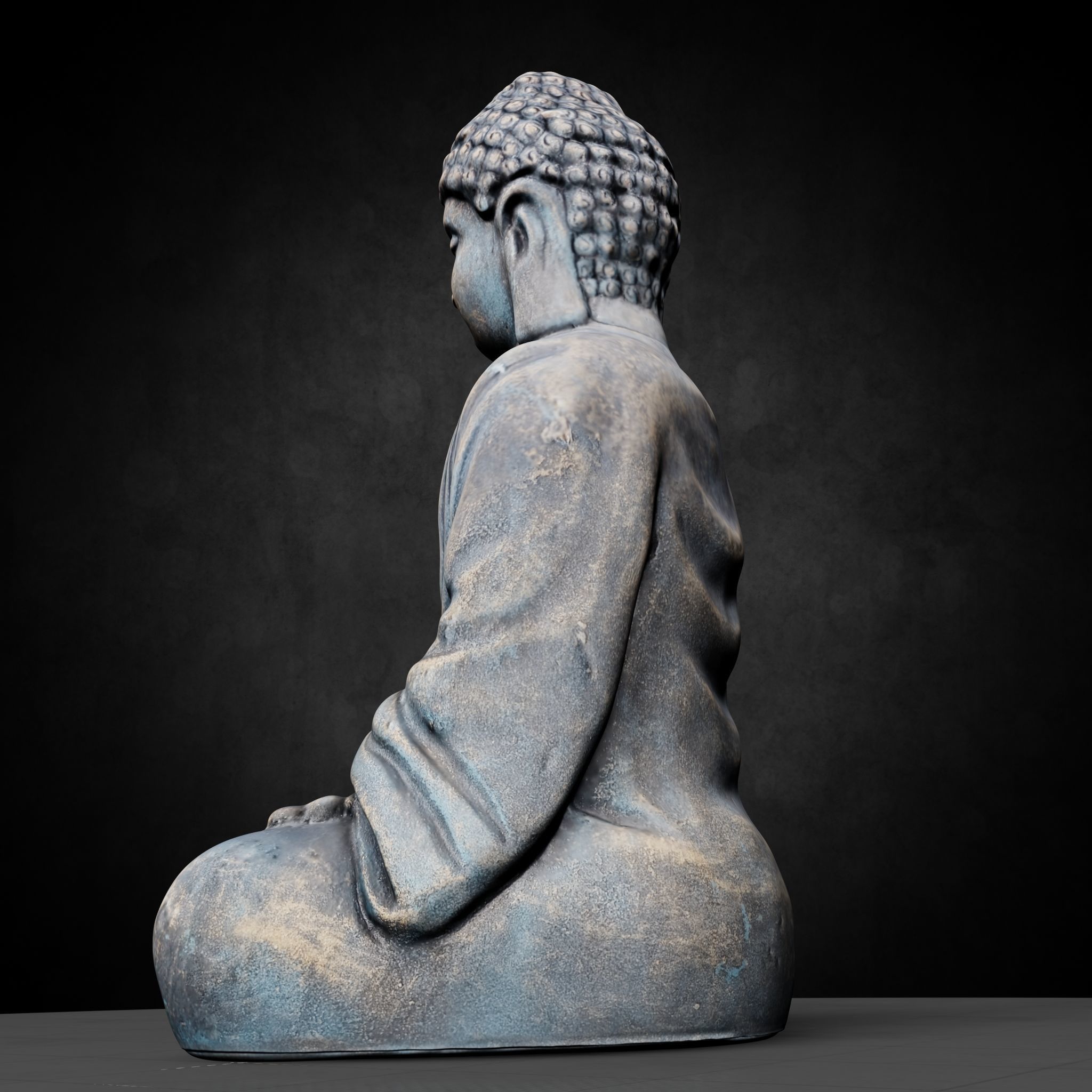Buddha Photorealistic PBR Low-poly 3D model_56