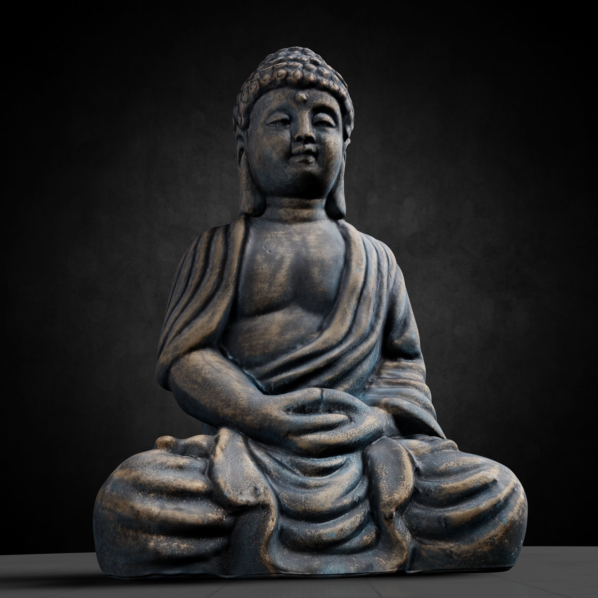 Buddha Photorealistic PBR Low-poly 3D model_24