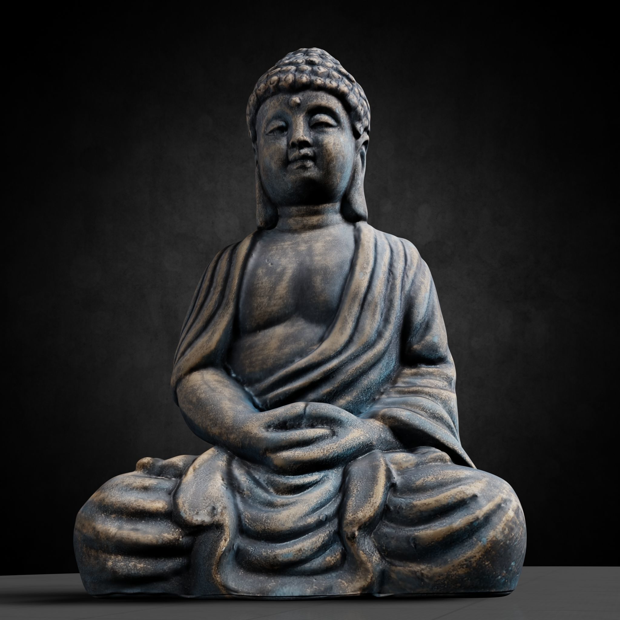 Buddha Photorealistic PBR Low-poly 3D model_46
