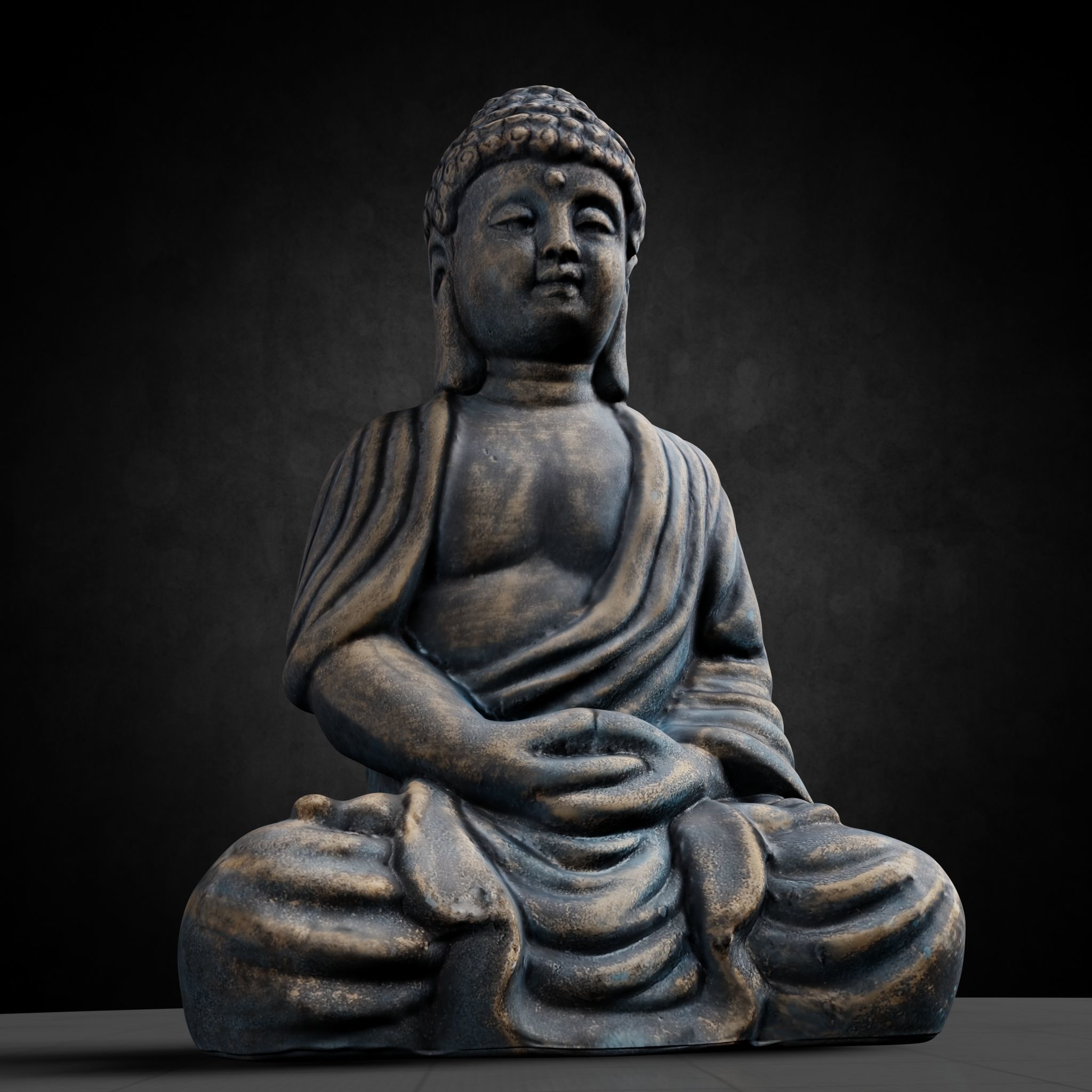 Buddha Photorealistic PBR Low-poly 3D model_44