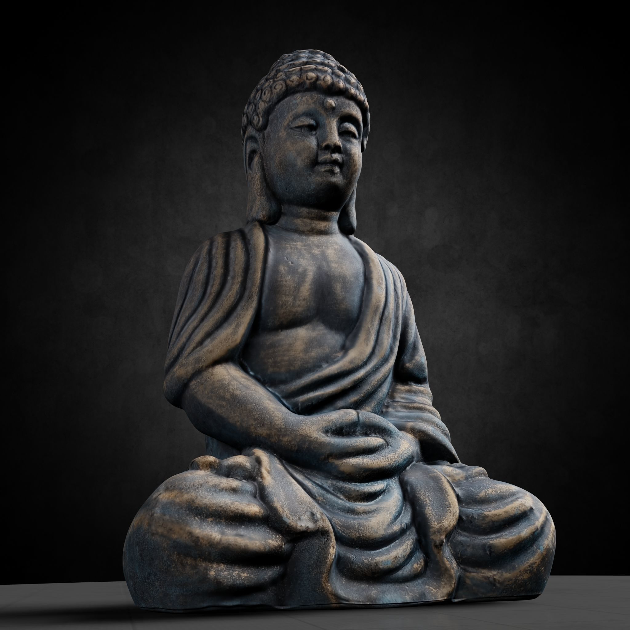 Buddha Photorealistic PBR Low-poly 3D model_40