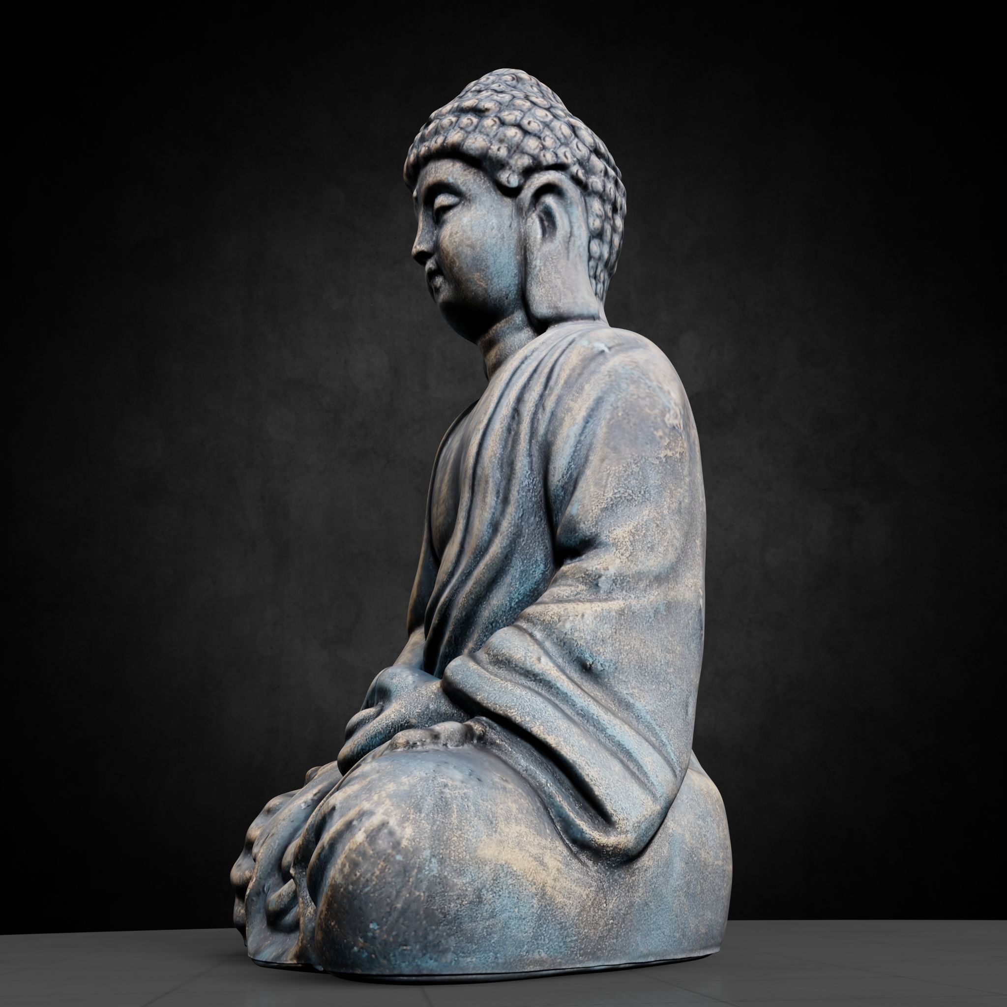Buddha Photorealistic PBR Low-poly 3D model_49