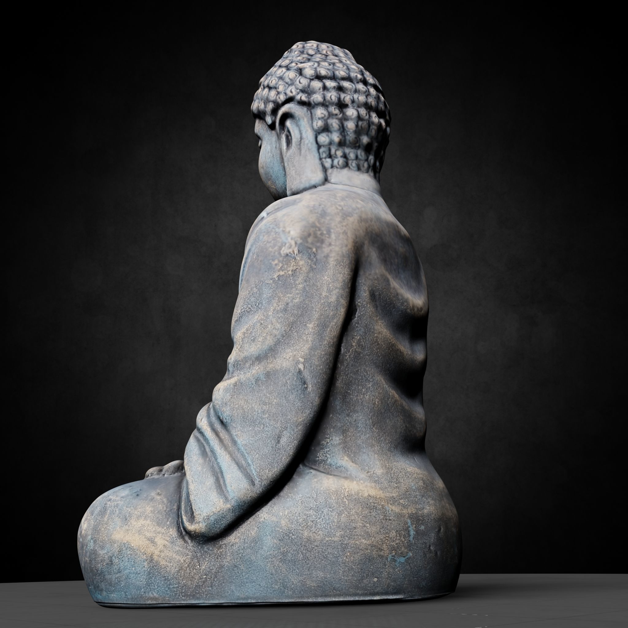Buddha Photorealistic PBR Low-poly 3D model_52
