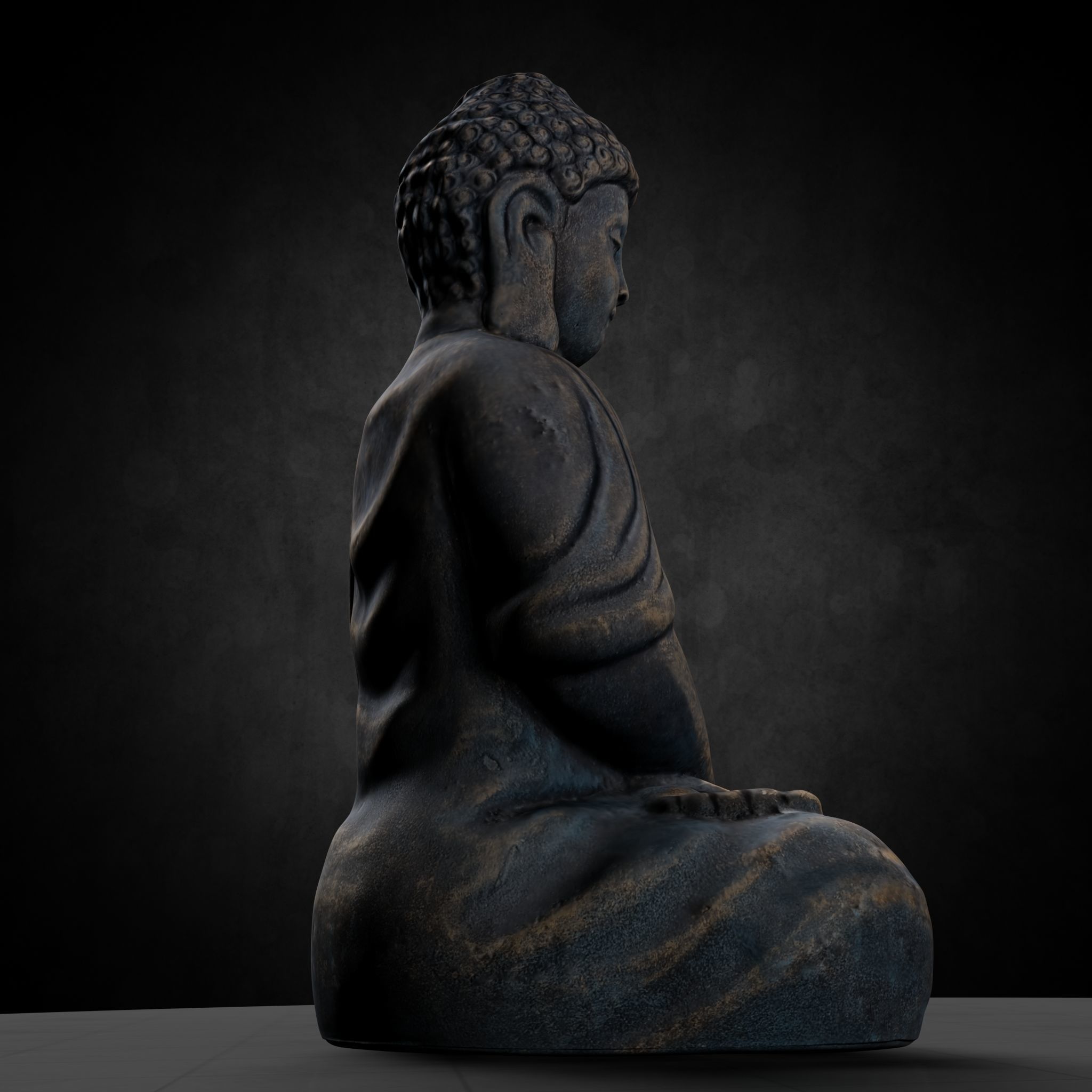 Buddha Photorealistic PBR Low-poly 3D model_23
