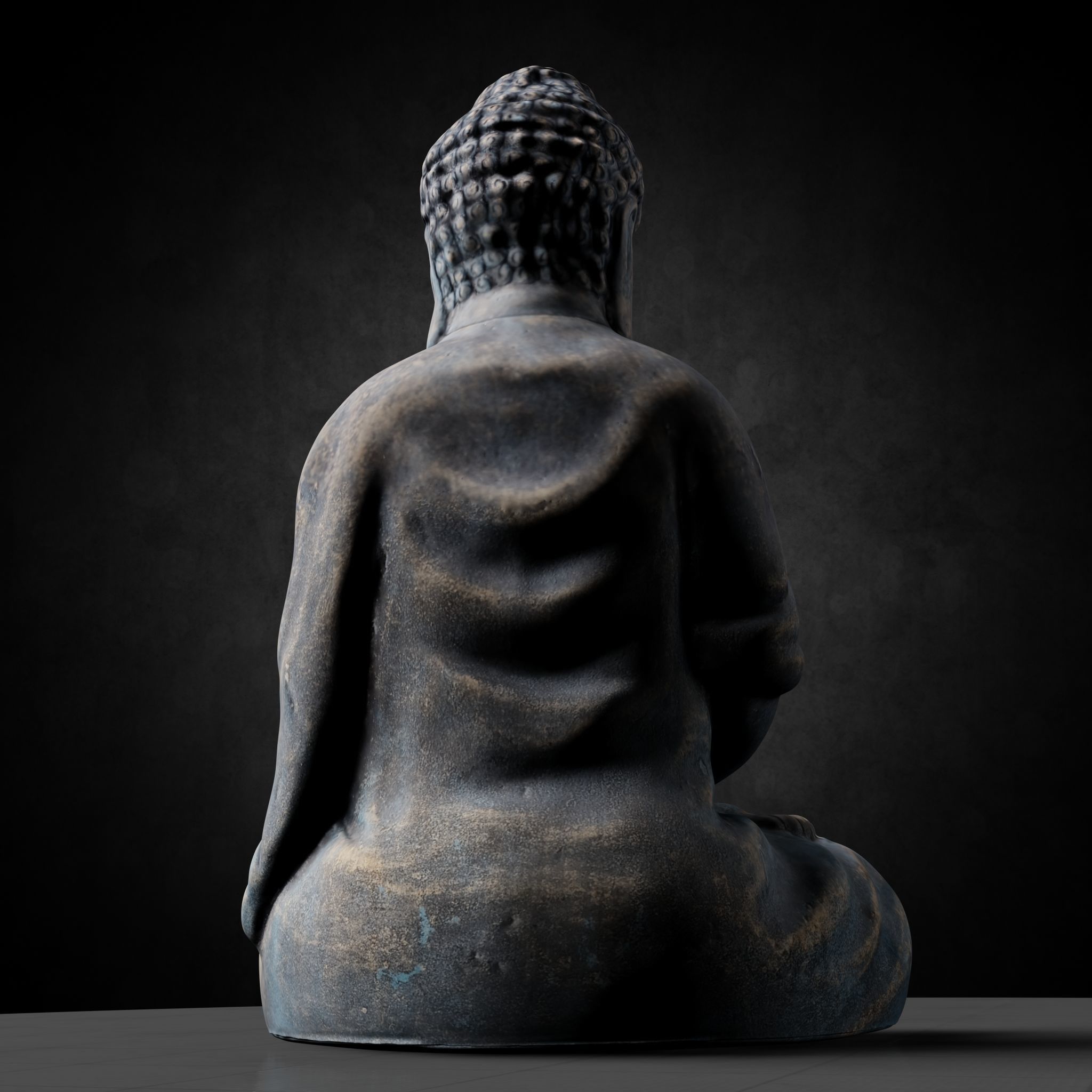 Buddha Photorealistic PBR Low-poly 3D model_28