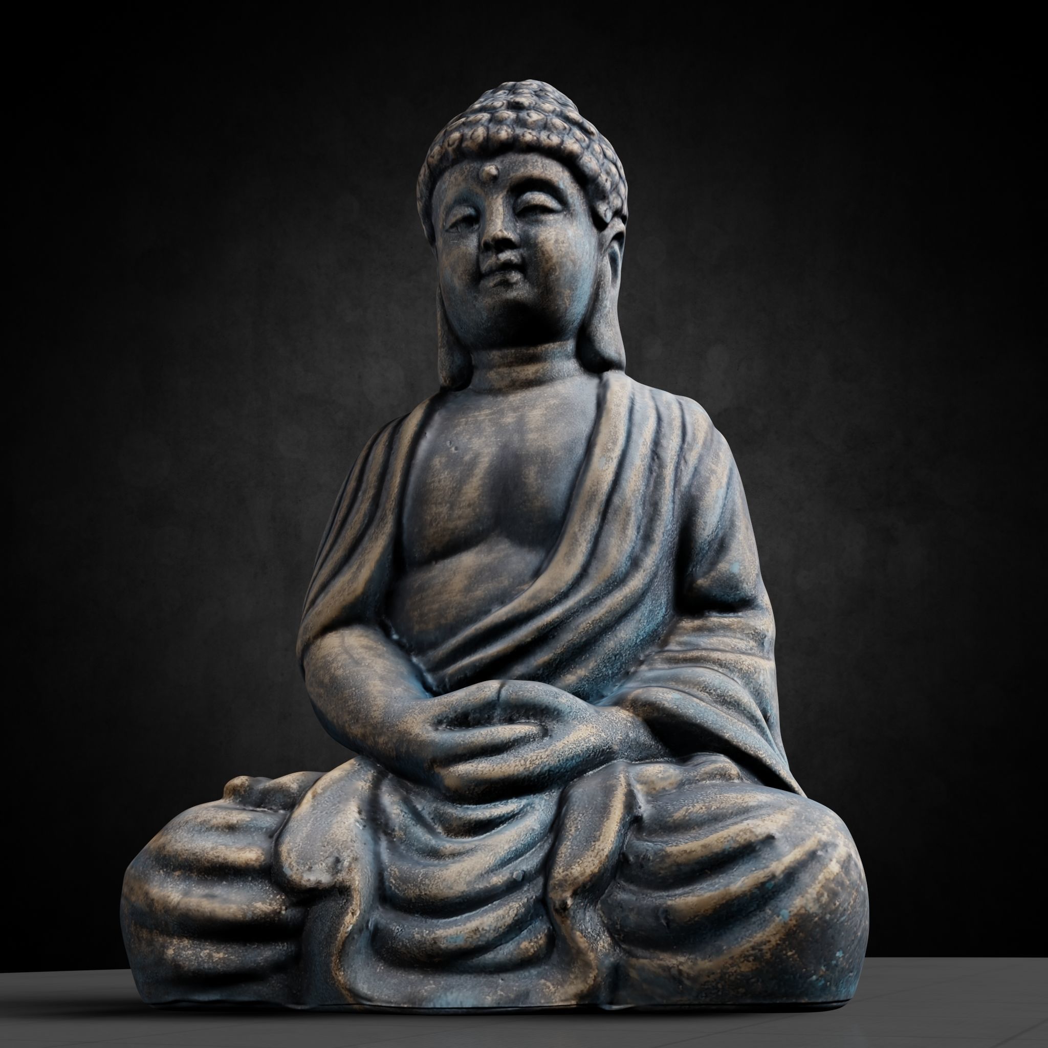 Buddha Photorealistic PBR Low-poly 3D model_53