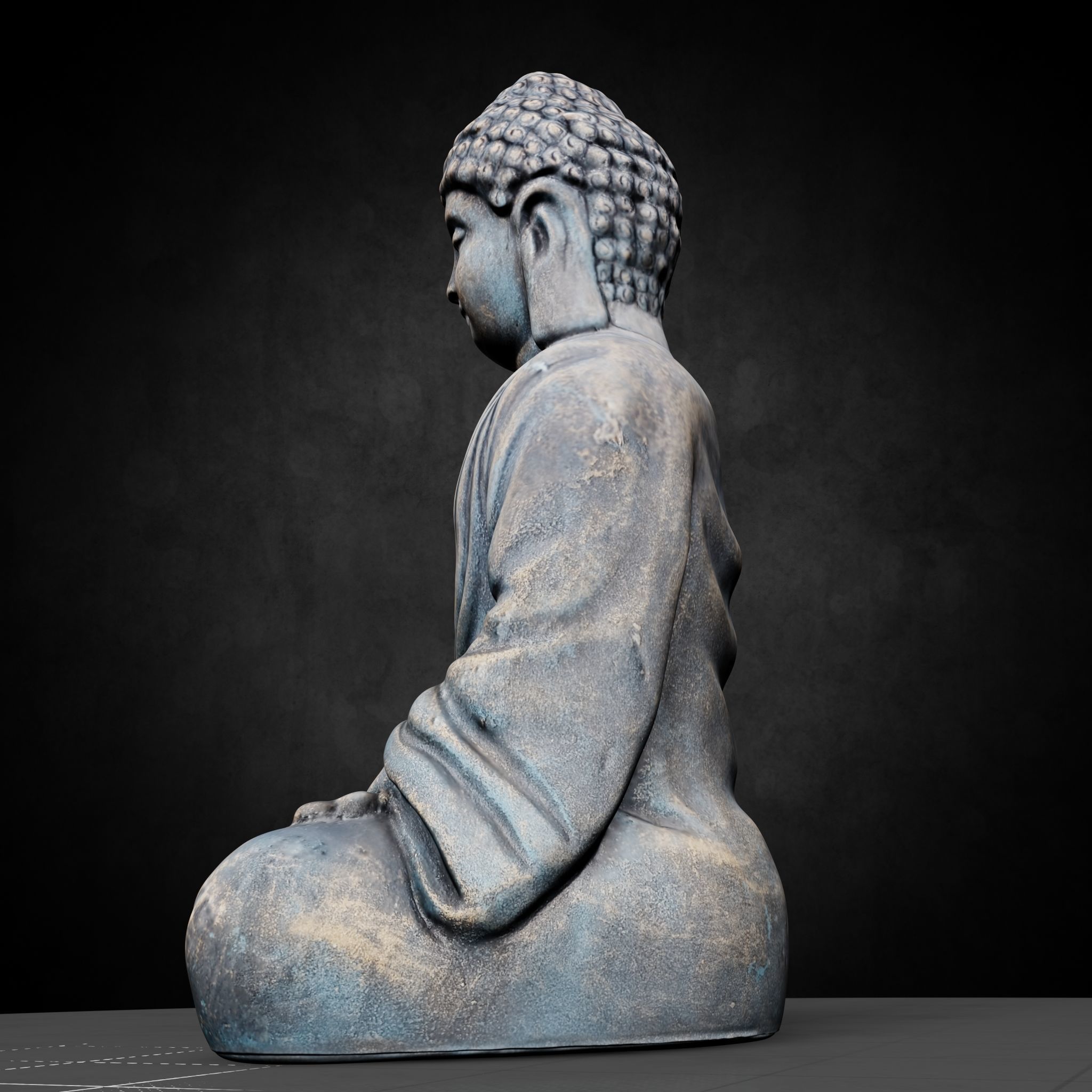Buddha Photorealistic PBR Low-poly 3D model_55